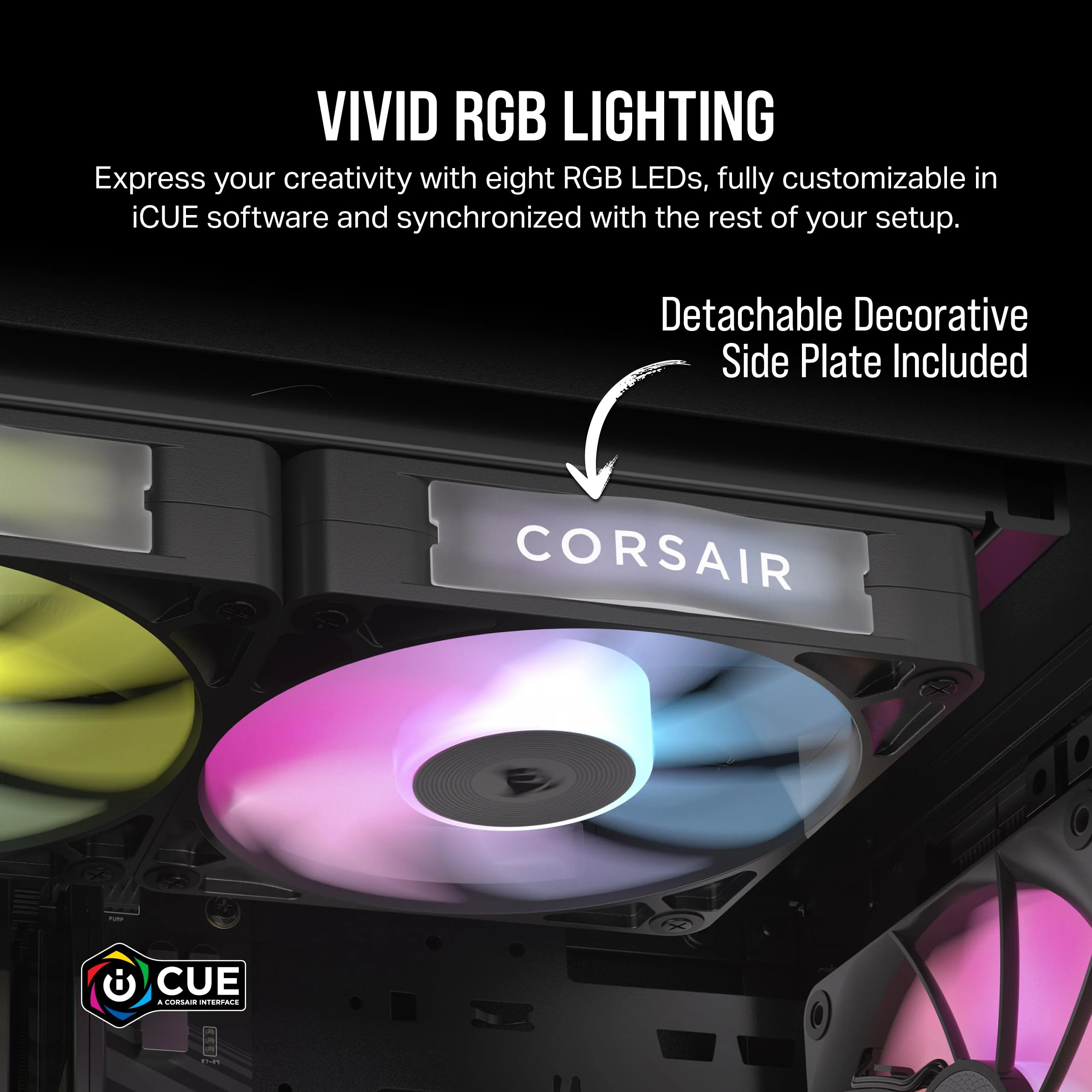 CORSAIR iCUE Link RX120 RGB 120mm PWM Fan - Magnetic Dome Bearing - Single Fan - Black 1 x 120mm - Image 6