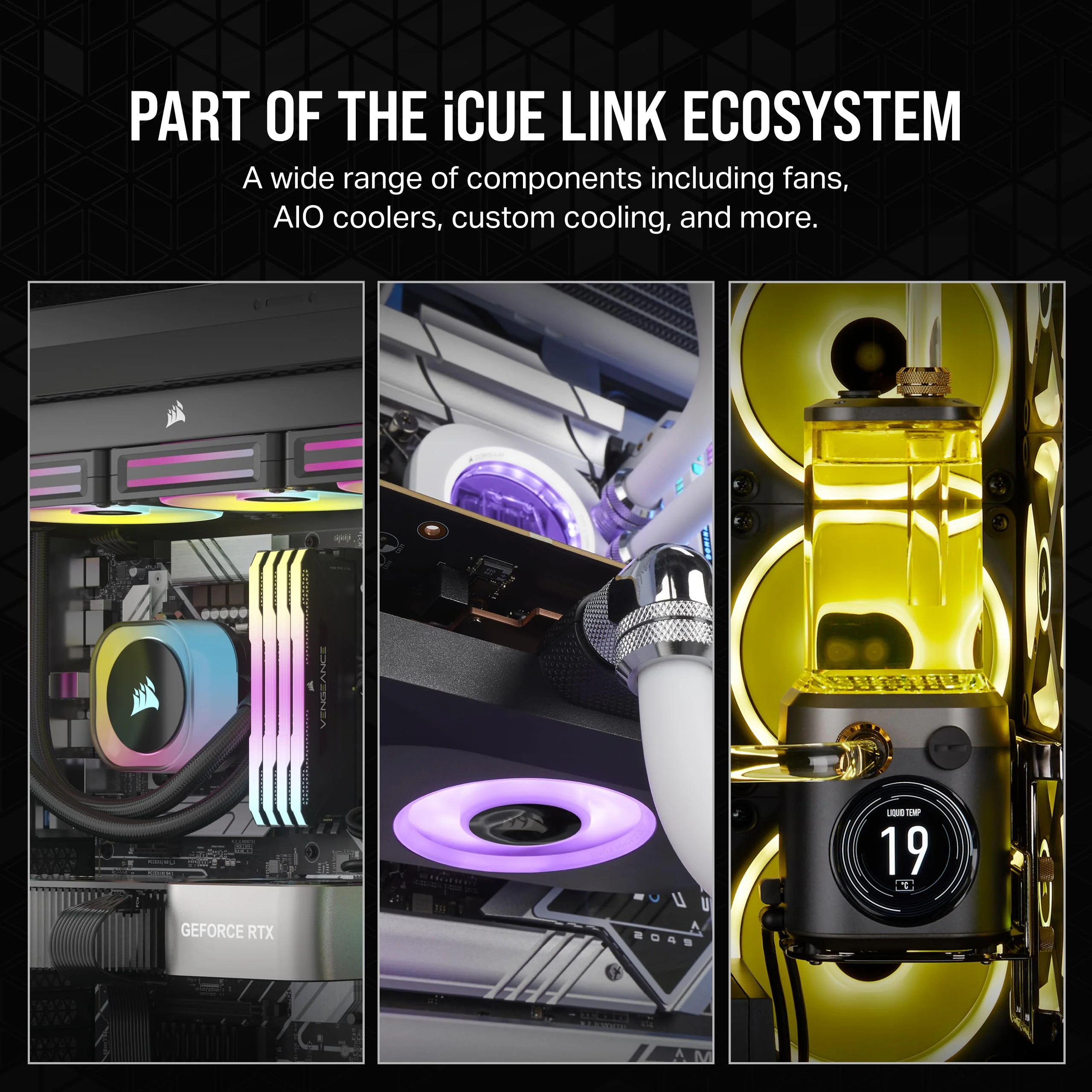 CORSAIR iCUE Link RX120 RGB 120mm PWM Fan - Magnetic Dome Bearing - Single Fan - Black 1 x 120mm - Image 8