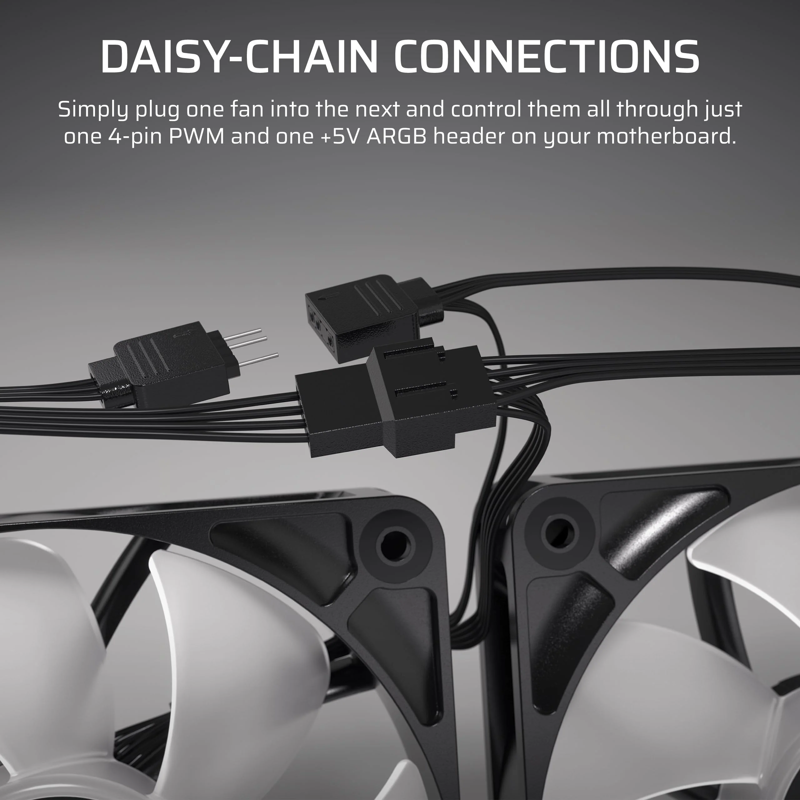 CORSAIR RS140 ARGB 140mm PWM Fan – Daisy-Chain Connection – Low-Noise – Magnetic Dome Bearing – Single Pack – Black 1 x 140mm - Image 5