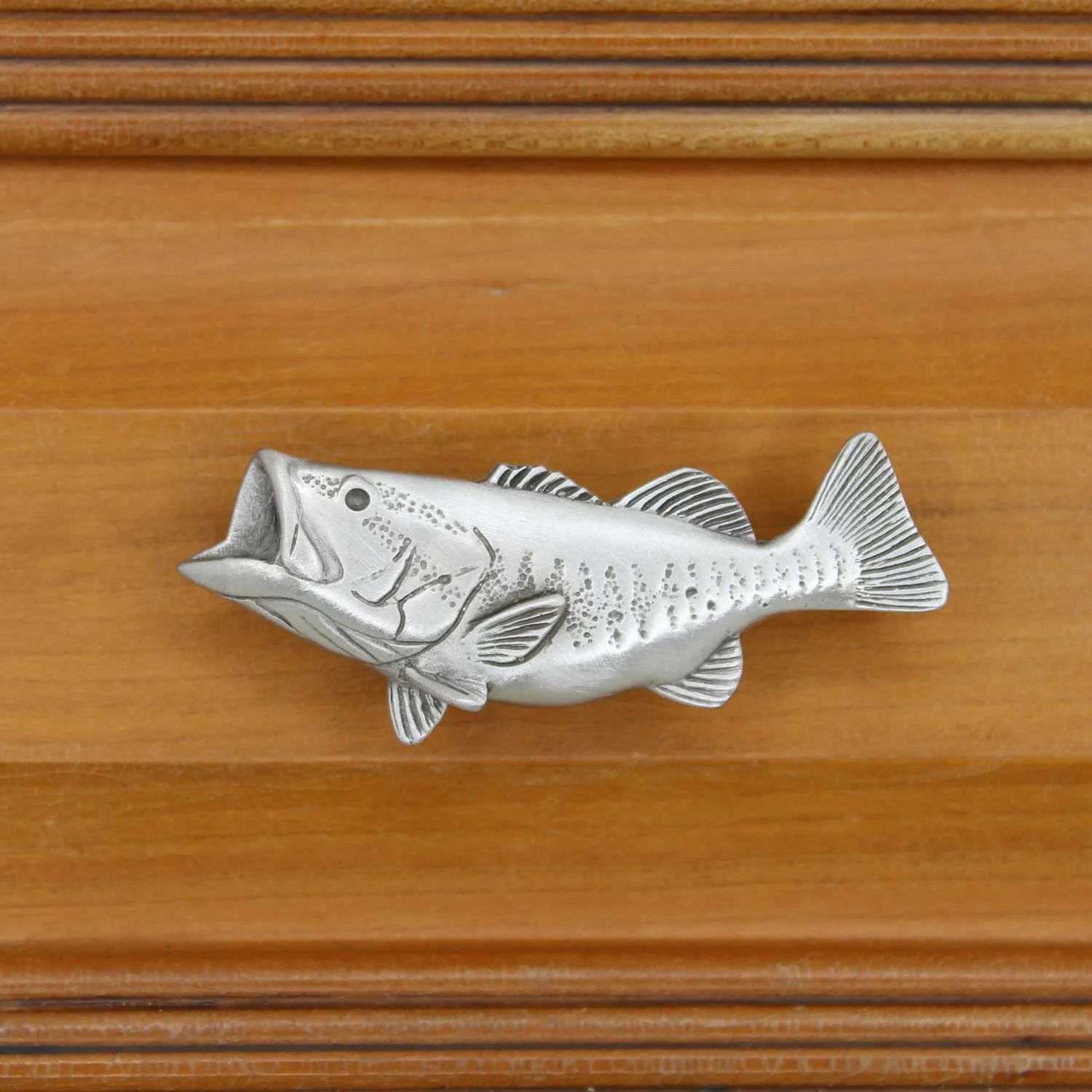 Costello Coastal - Bass Cabinet Knob (Left Facing) - Artist Designed Pewter Hardware Left Facing - Image 6