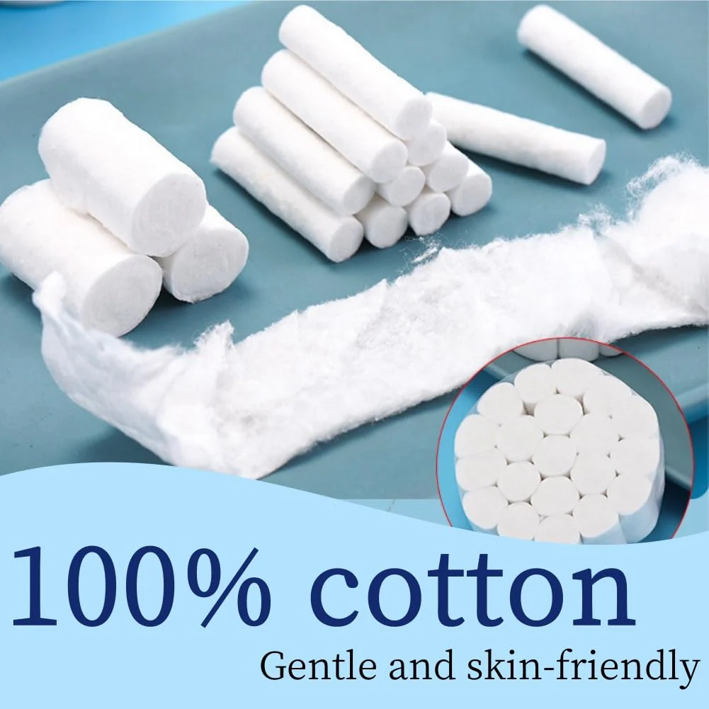 Cotton Rolls, Dental Cotton Rolls, Dental Cotton Rolls, Cotton Rolls for Dentist, Dental Cotton Rolls, Highly Absorbent Cotton Ball, Nose Plug, Cotton Ball for Children, Adults, Nosebleeds Kit - Image 4