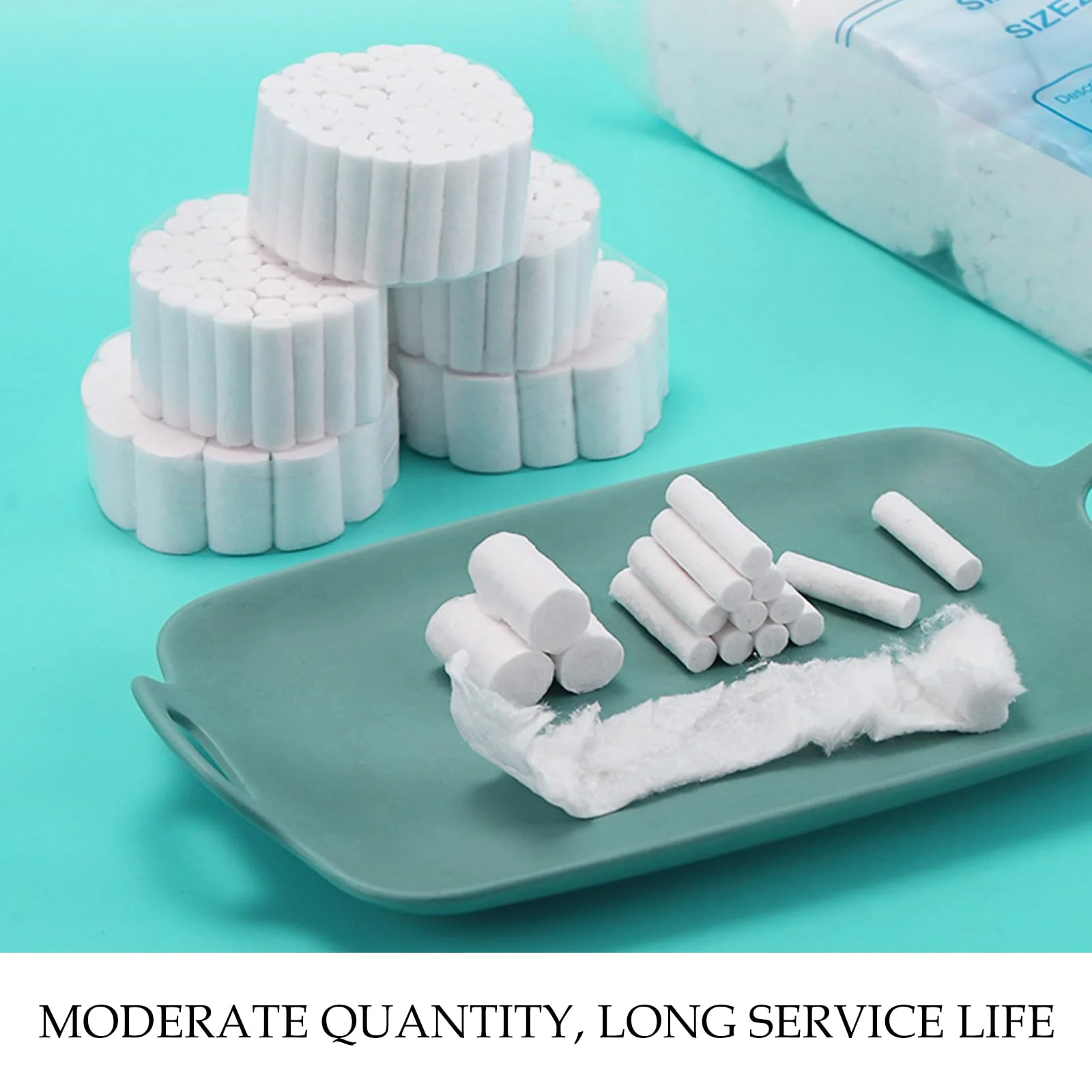 Cotton Wool Rolls, Pack of 200 Dental Cotton Rolls, Cotton Rolls for Dentist, Highly Absorbent Cotton, Dental Cotton Balls for Children and Adults - Image 6