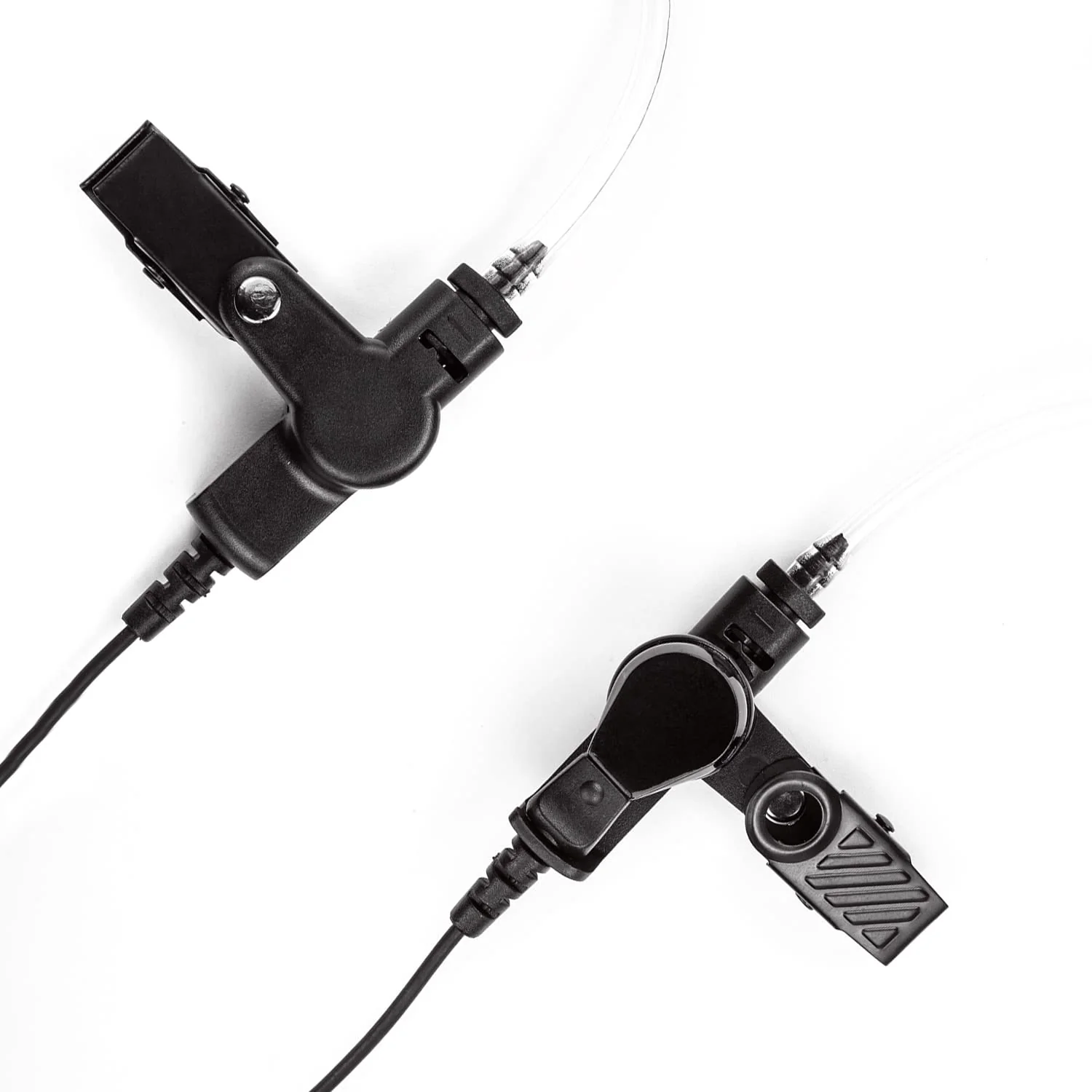 Covert Acoustic Tube Earpiece with Mic for Baofeng UV-5R Walkie Talkies, Surveillance Headset and PTT Compatible with 2 Way Radios Brands Baofeng and Kenwood, Puxing, Wouxun (2 Pcs-Black) Black - Image 4