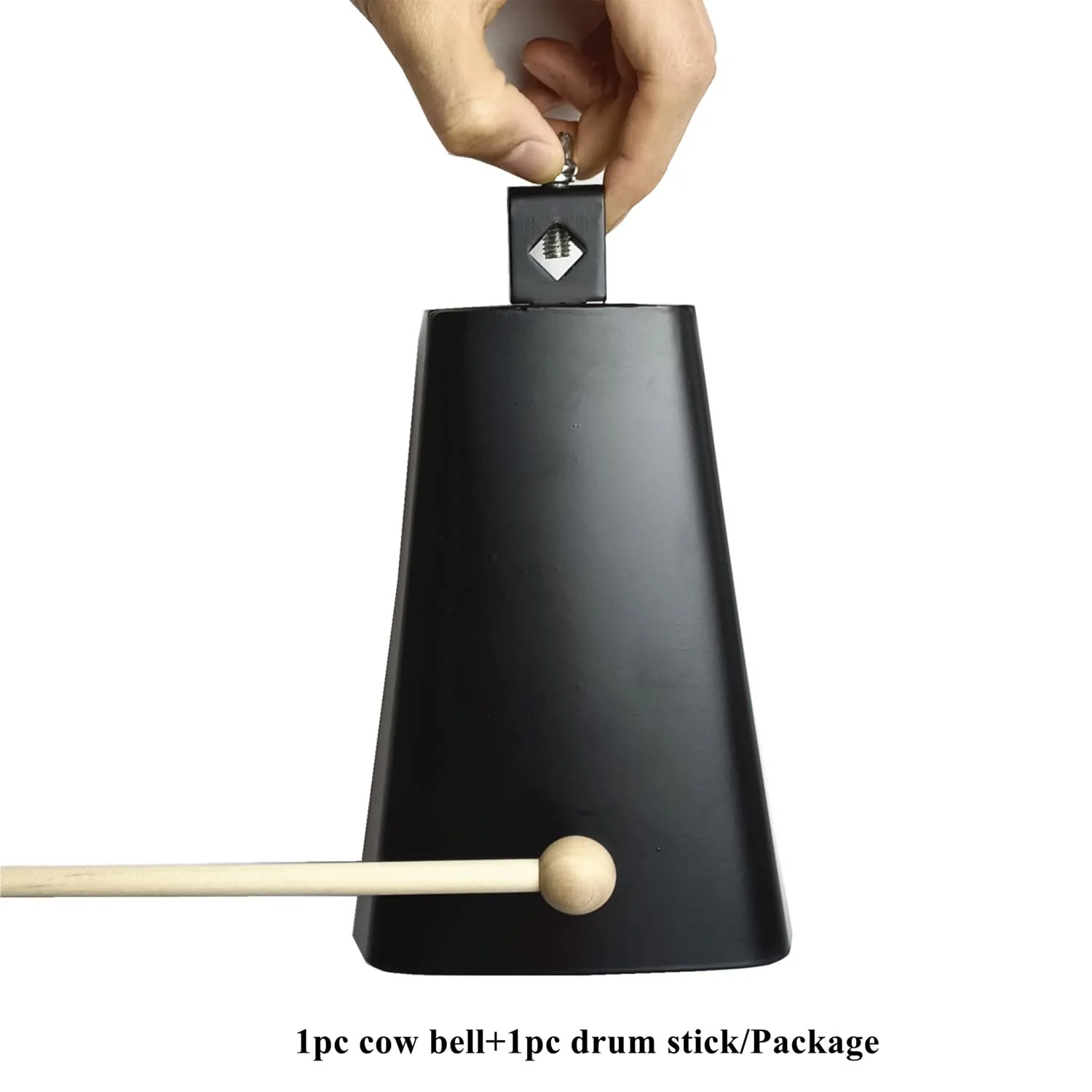 Cow Bell with 7 inch,Metal Steel Cow Bell with Drum Stick for Drumset Kit Percussion,Noise Makers for Sporting Events Wedding Party Concert - Image 5