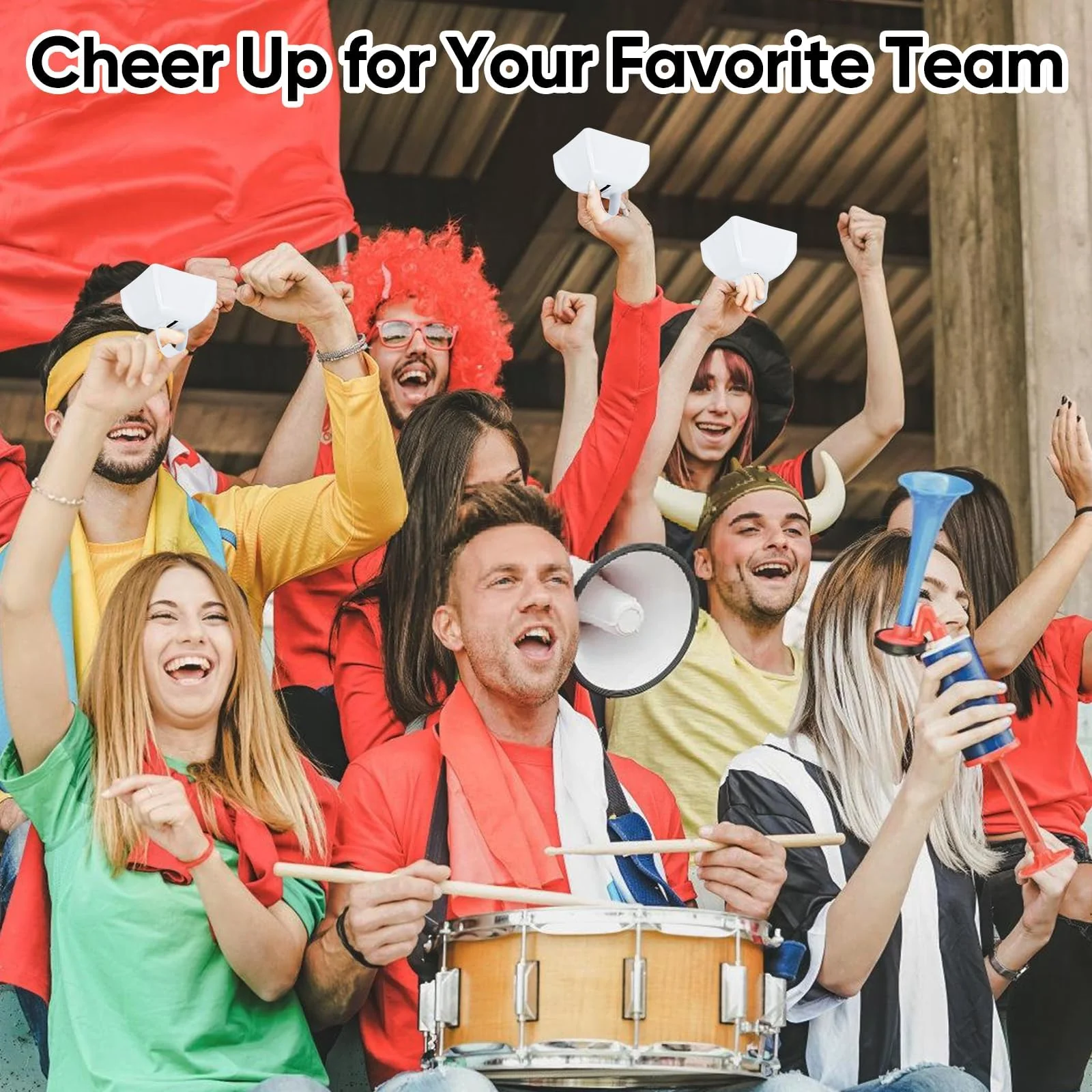 Cow Bells Noise Makers for Sporting Events: 12 Pcs Small White Cowbells with Handle Loud Bells Bulk - Metal Cheering Bell Hand Percussion for Football Games Graduation Weddings - White - Image 8