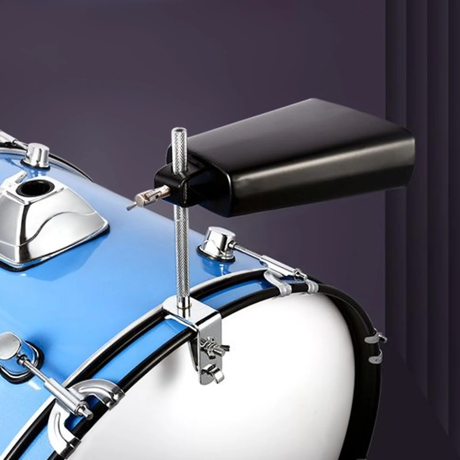 Cowbell Clamp for Bass Drum Hoop Mounting，Cowbell Mount with Parallel Action Jaws for Drummers - Drum Cowbell Holder Percussion Accessory for Versatile Sound - Image 5