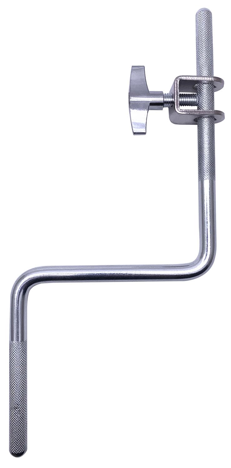 Cowbell Clamp Percussion Mounting Bracket with Z Arm Holder for Drum Set Accessory Chrome - Image 3