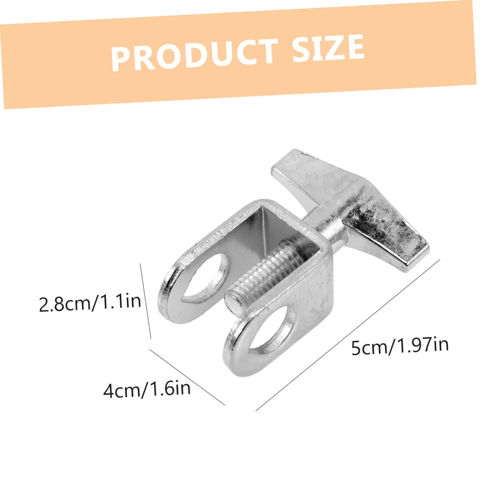 Cowbell Clip Hardware Brackets Metal Bracket Moon Gels for Drums Drum Set Cowbell Clip Cowbell Mounting Clamp Cowbell Accessories Drum Music Instrument Part Metal Cowbell Clip - Image 2