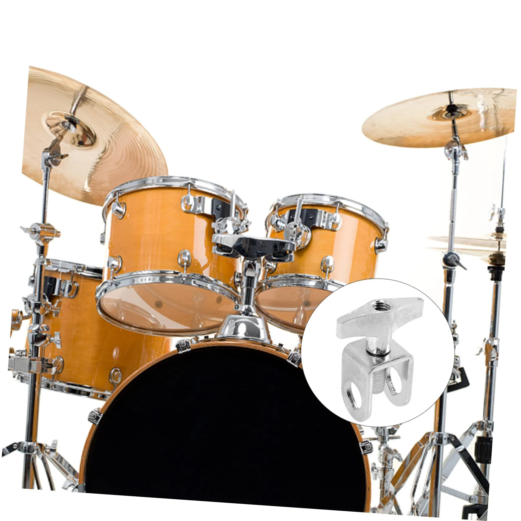 Cowbell Clip Hardware Brackets Metal Bracket Moon Gels for Drums Drum Set Cowbell Clip Cowbell Mounting Clamp Cowbell Accessories Drum Music Instrument Part Metal Cowbell Clip - Image 9