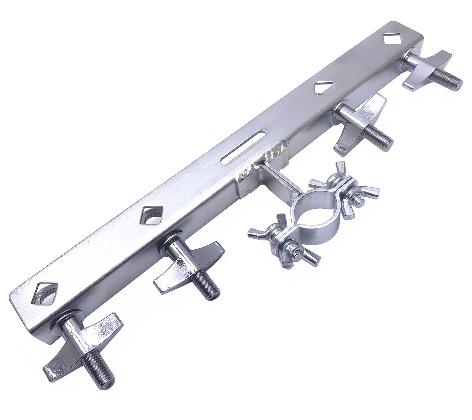 Cowbell Holder Latin Percussion Mount-All Percussion Bracket Instrument Accessory (4 Position Mounted Chrome) 4 Position Mounted Chrome - Image 2