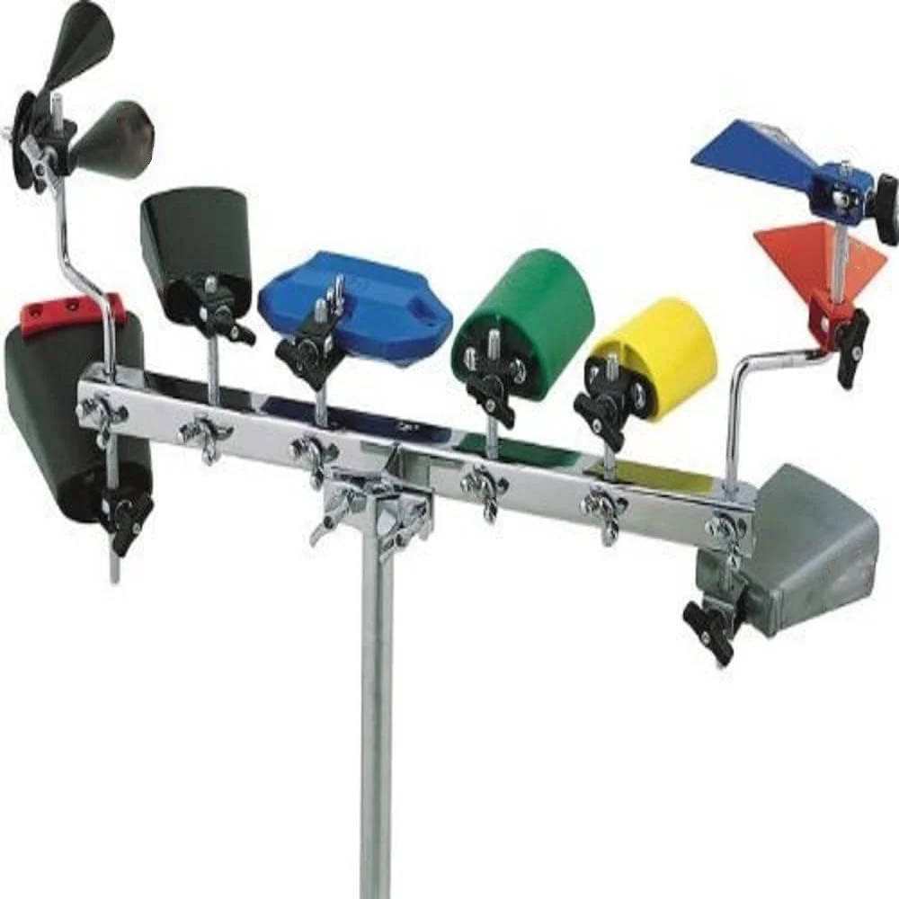 Cowbell Holder Latin Percussion Mount-All Percussion Bracket Instrument Accessory (4 Position Mounted Chrome) 4 Position Mounted Chrome - Image 6