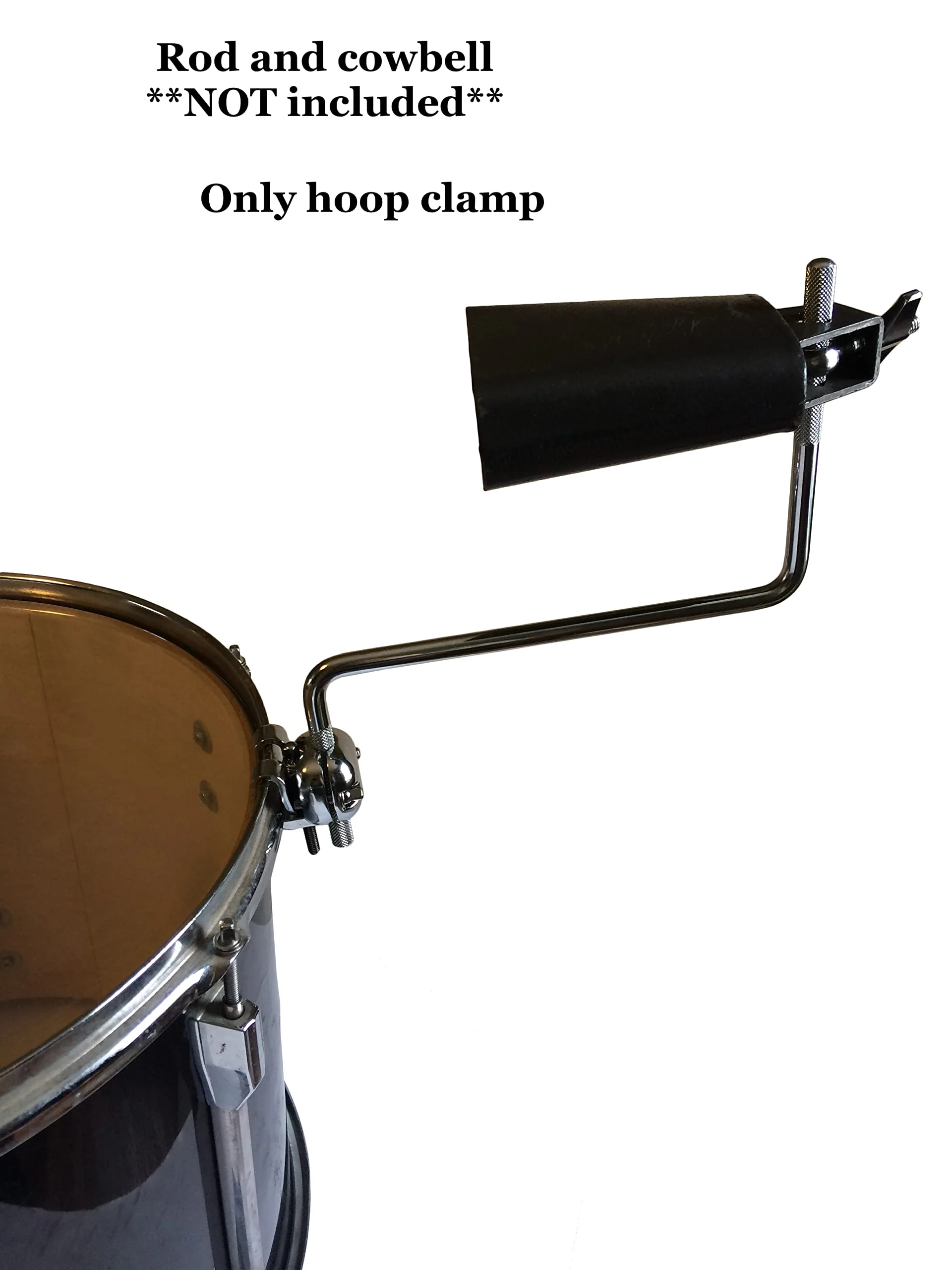 Cowbell Mount Bracket - Tom Hoop Clamp for Cowbell, Jam Block, Tambourine, Splash Cymbal - Image 4