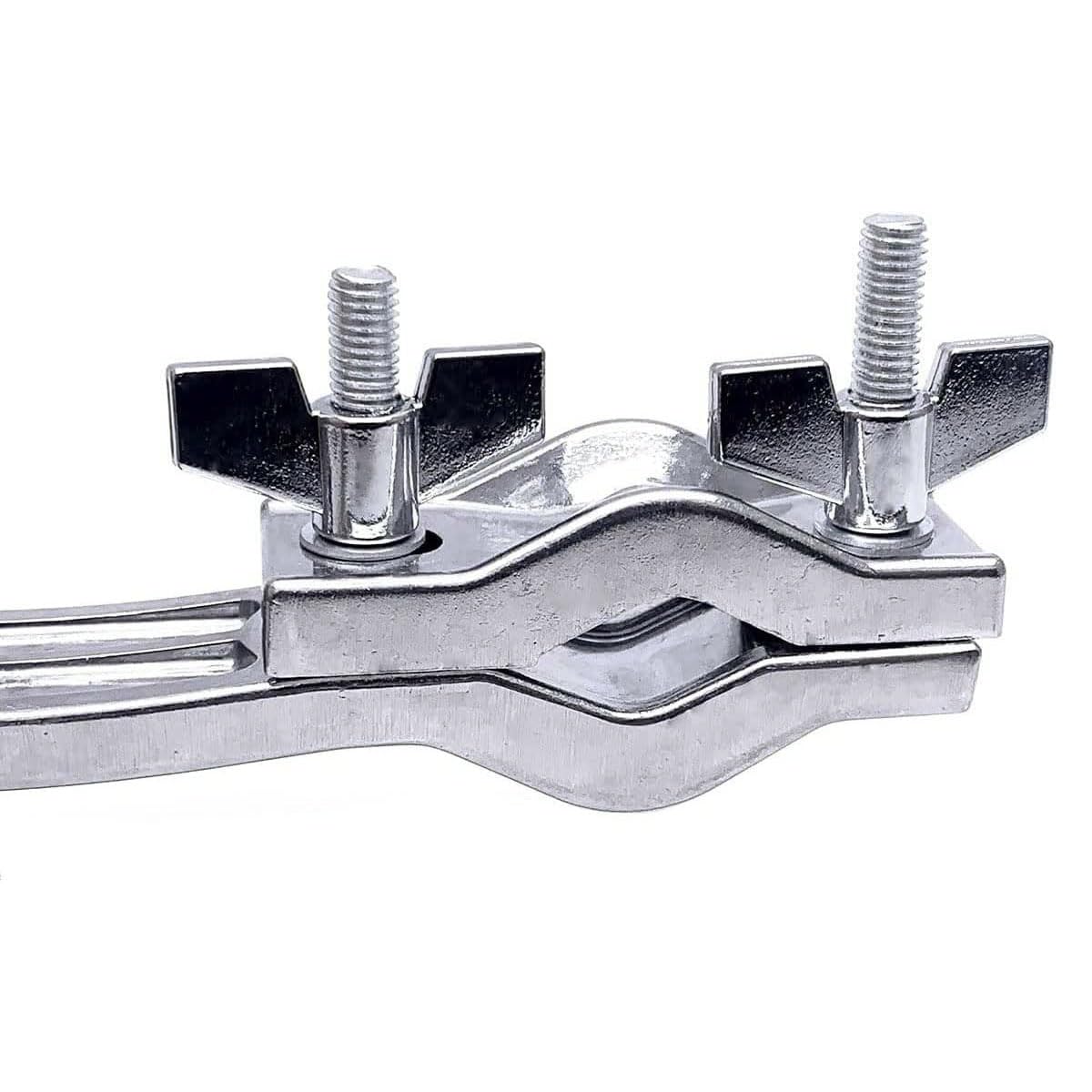 Cowbell Mounting Clamp with 9.5 mm Steel Arm Short Cowbell L Rod Holder Cowbell Percussion Mount Rod Mounting Bracket for Jam Blocks Tambourine Drum Set Parts Hardware, Silver - Image 5