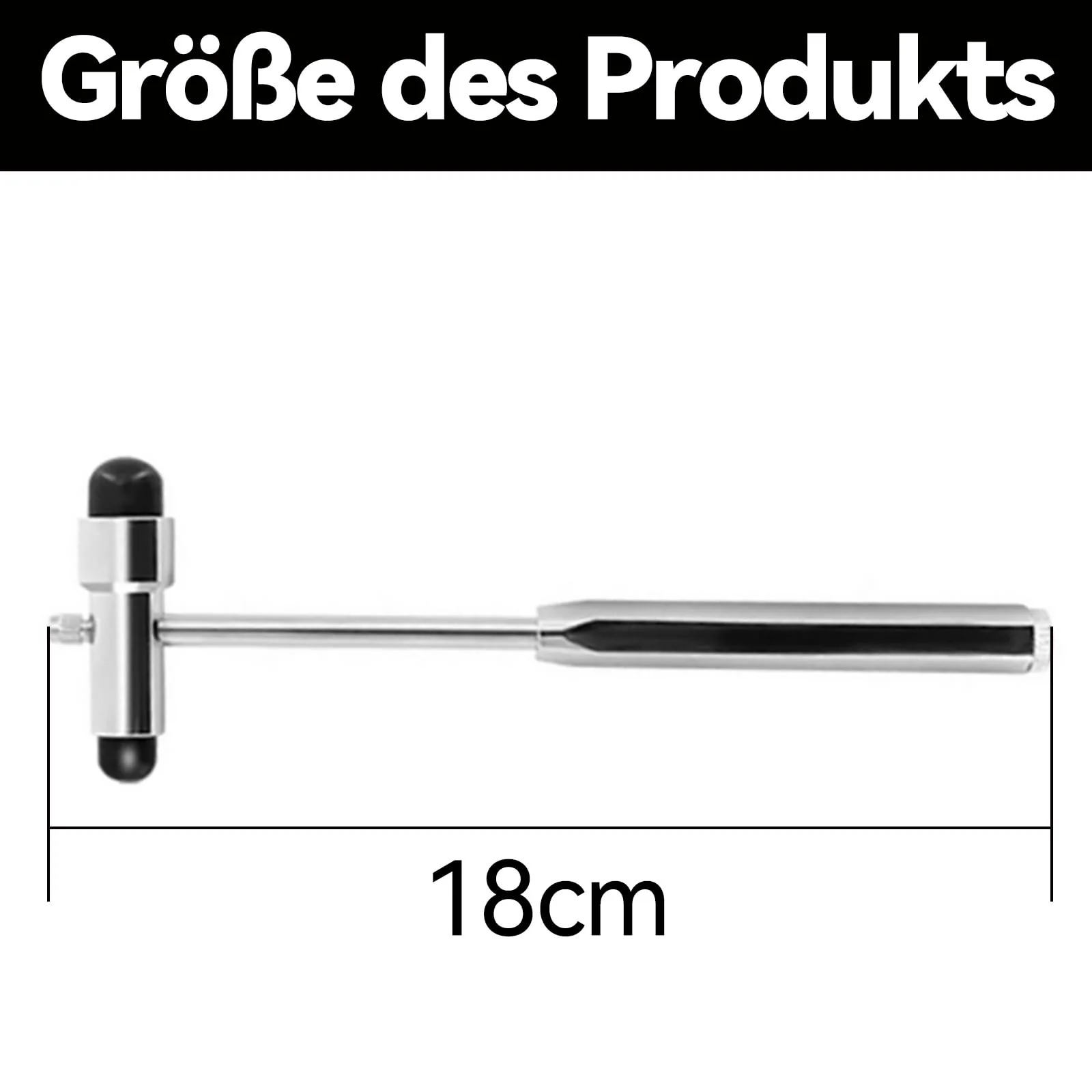 COZERI Trömner Neurological Reflex Hammer, Multifunctional Medical Reflex Diagnostic Hammer with Double Plastic Head, Percussion Hammer for Neuro Reflex Tests - Image 2