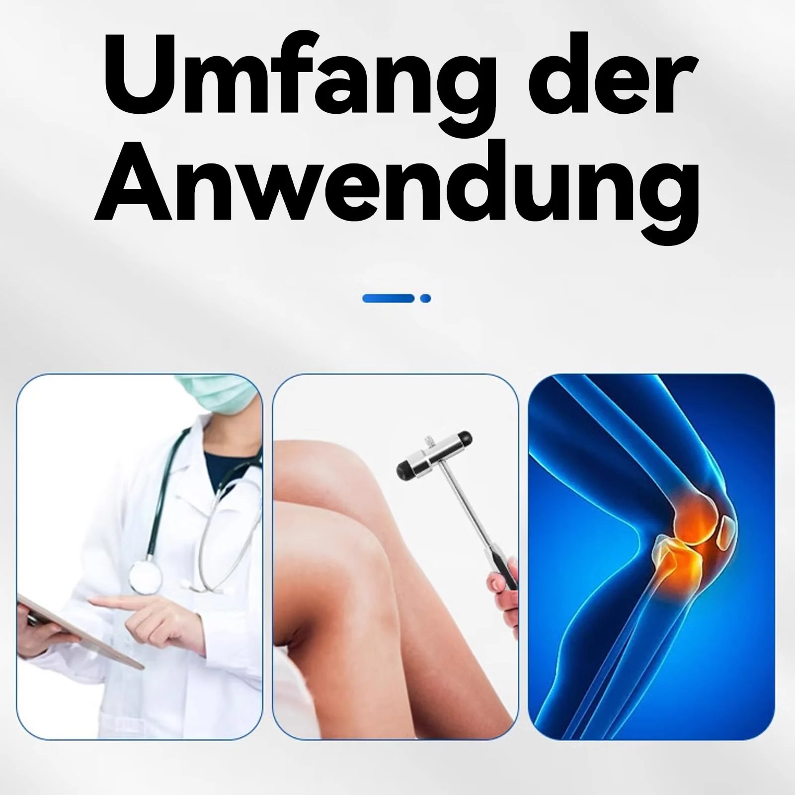 COZERI Trömner Neurological Reflex Hammer, Multifunctional Medical Reflex Diagnostic Hammer with Double Plastic Head, Percussion Hammer for Neuro Reflex Tests - Image 3
