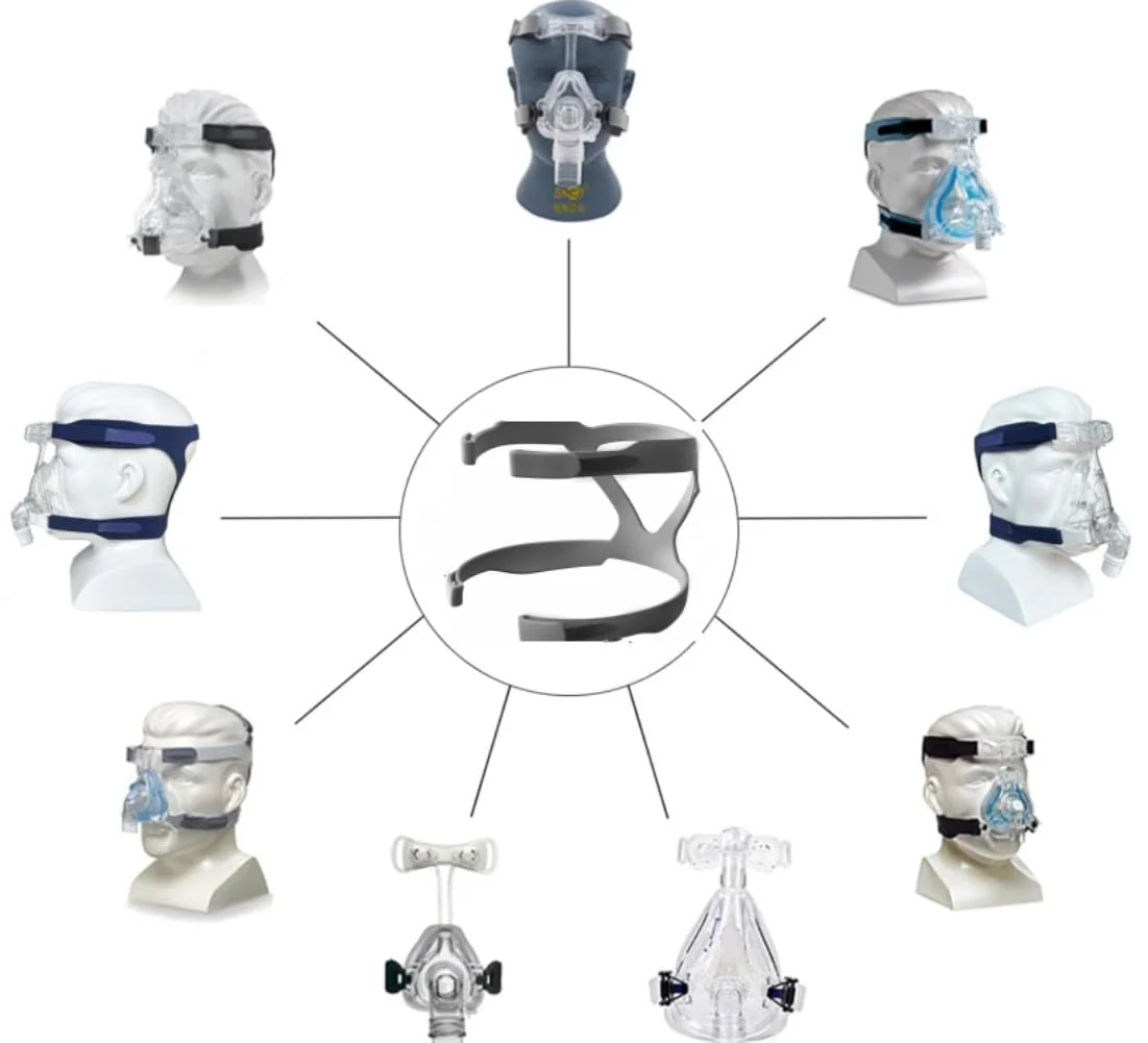 CPAP Headgear, CPAP Mask Strap, for Resmed & Respironics Headgear Strap, Universal CPAP Strap Ultralight Soft and Breathable (Gray) Gray - Image 3