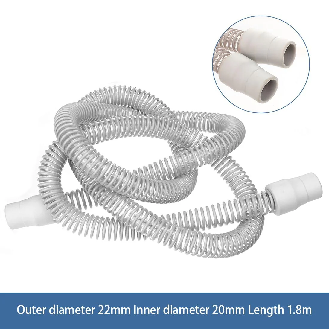 CPAP Hose 180 cm Universal Ventilation Hose Breathing Device Hose Plastic Ventilation Device Accessories 22 mm Hose Connection - Image 2