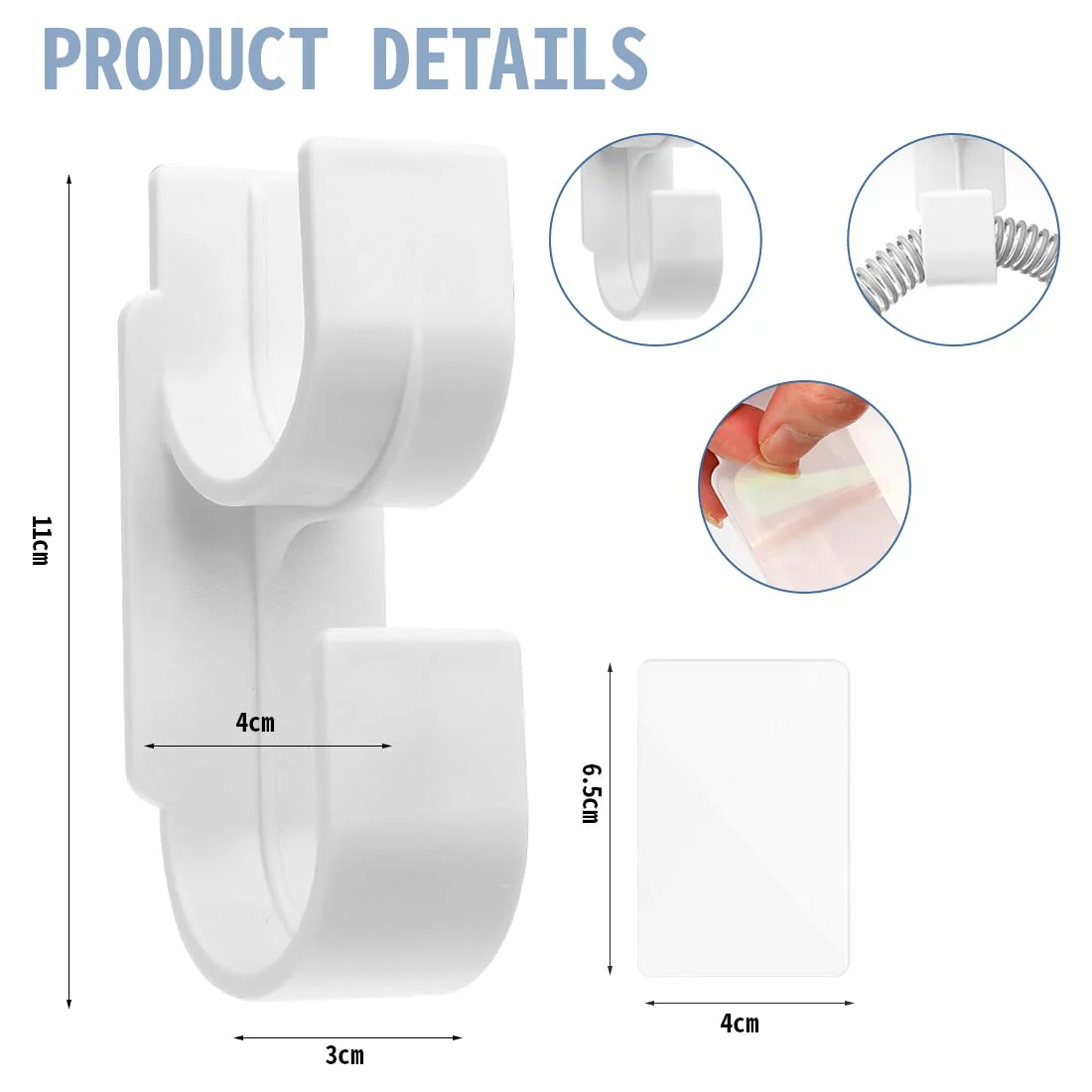 CPAP Hose Holder CPAP Hose Holder Organiser with 2 Self-Adhesive Backs CPAP Mask Hooks for Cpap Accessories, Bed, Kitchen - Image 2