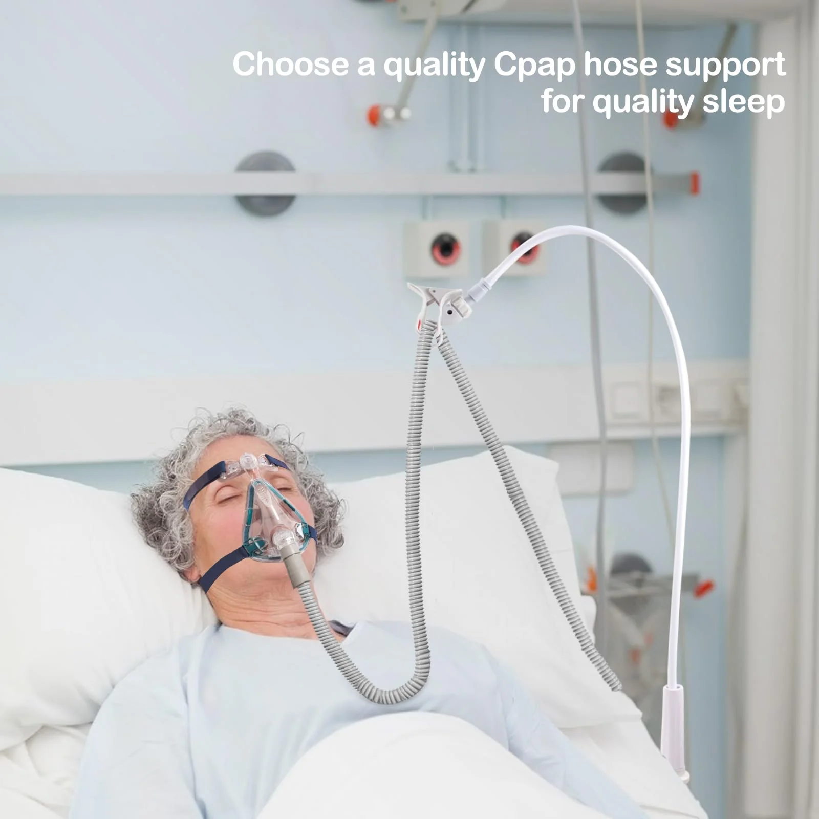 CPAP Hose Lifter and Hose Support, CPAP Hose Holder Hanger to Prevent CPAP Hoses Leakage & Tangling, Flexible to Fit in Any Room, Adjustable and Robust - Image 3