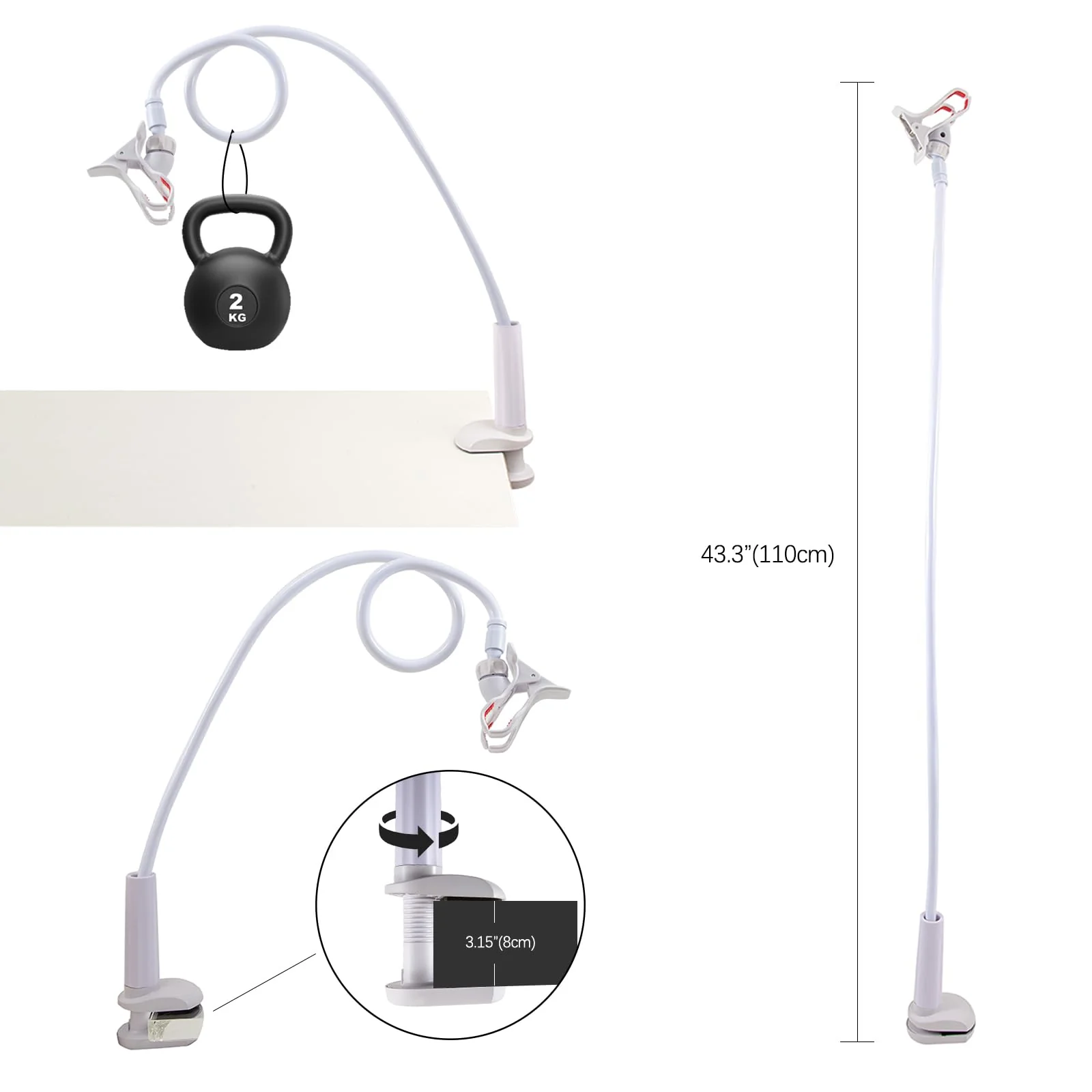 CPAP Hose Lifter and Hose Support, CPAP Hose Holder Hanger to Prevent CPAP Hoses Leakage & Tangling, Flexible to Fit in Any Room, Adjustable and Robust - Image 6