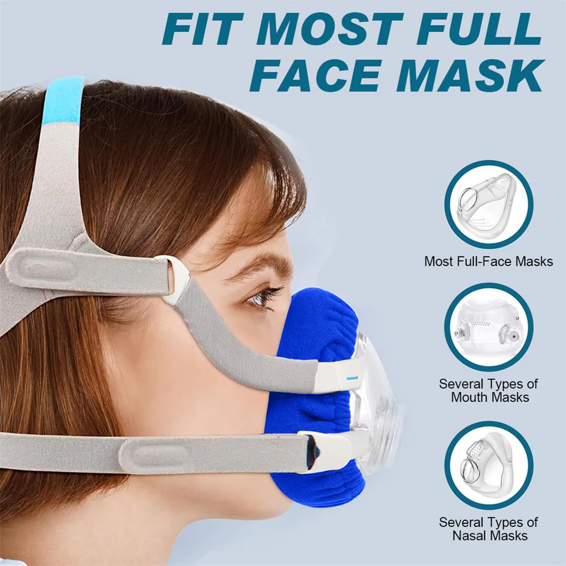 CPAP Mask Inserts Nose Protection Mask Insert CPAP Mask Liner Pack of 4 Reusable Mask Cover for CPAP Respiratory Therapy Users - Image 2