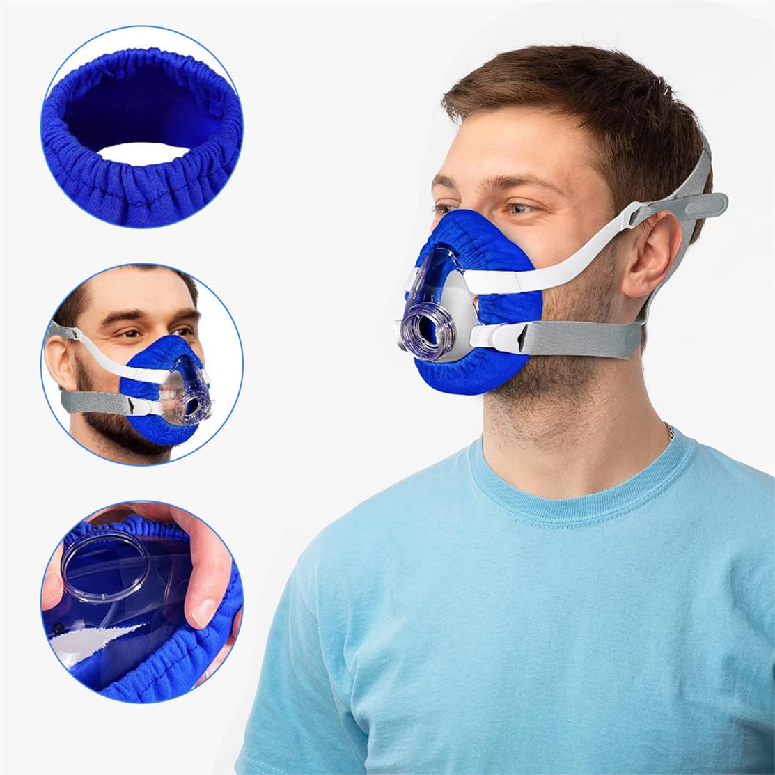 CPAP Mask Inserts Nose Protection Mask Insert CPAP Mask Liner Pack of 4 Reusable Mask Cover for CPAP Respiratory Therapy Users - Image 4