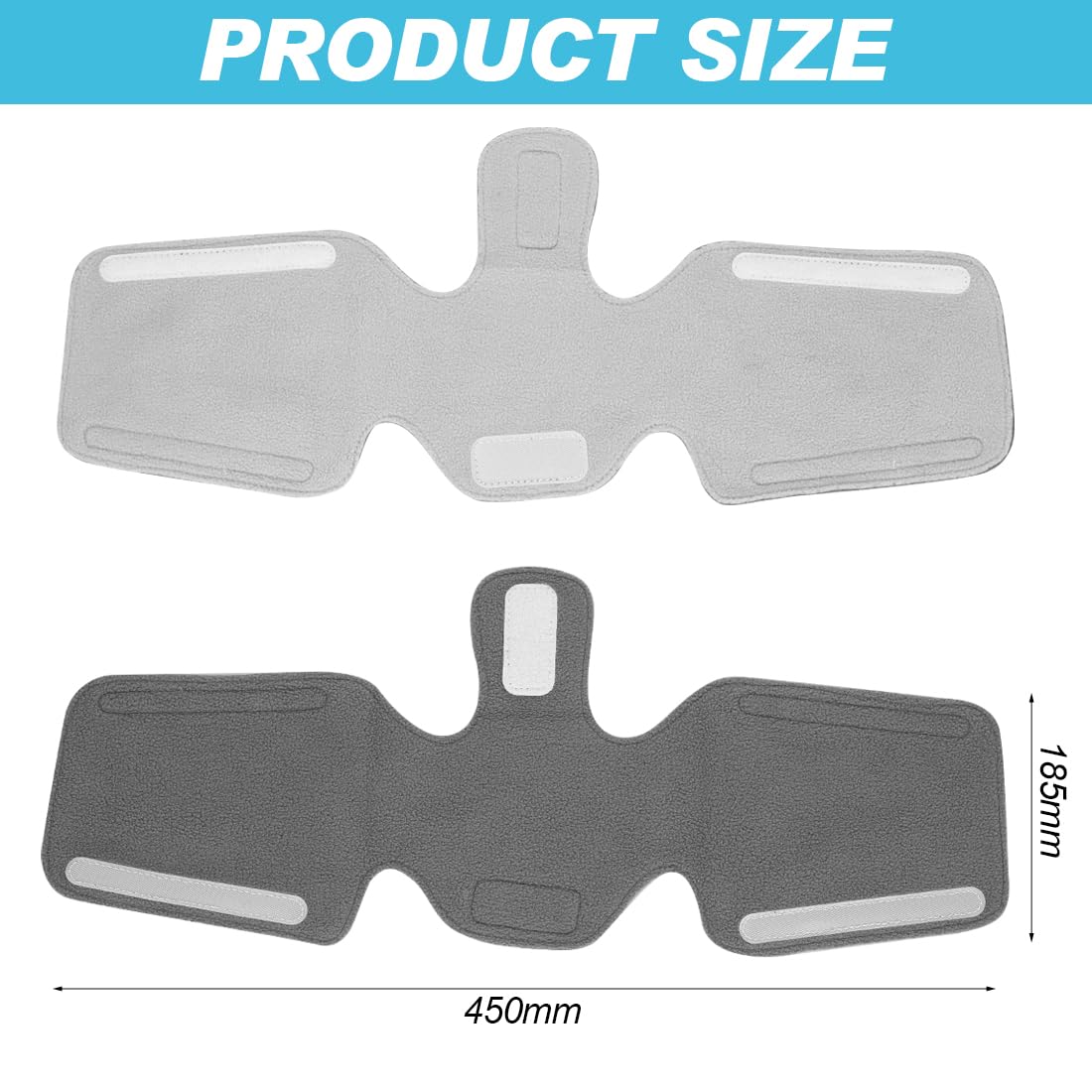 CPAP Neck Pad CPAP Neck Pad Headgear Strap Cover Universal Sleep Apnea Masks Neck Pads, Grey - Image 2