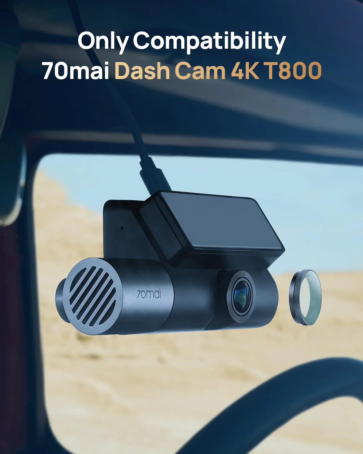 CPL Filter for 70mai T800&T800E Dash Cam, Anti-Glare Polarizing Lens with Snap-On Design, Scratch-Resistant & Enhance Clarity. - Image 8
