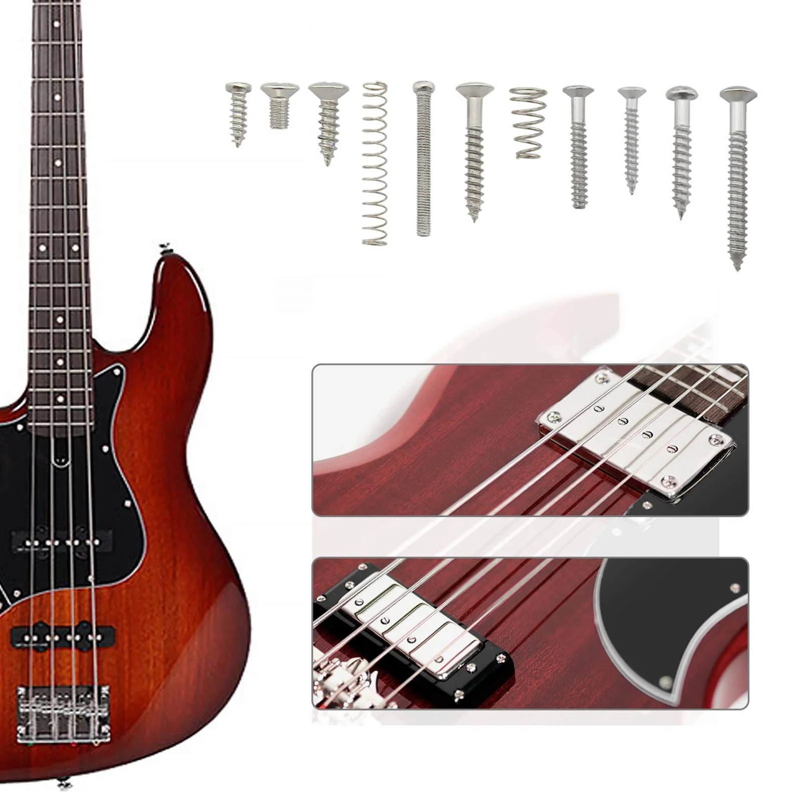 Create idea 149Pcs Guitar Screws Kit for Electric Guitar Bass Bridge Pickup Tuner Switch Neck Plate Pickguard with Storage Box 9 Types - Image 4