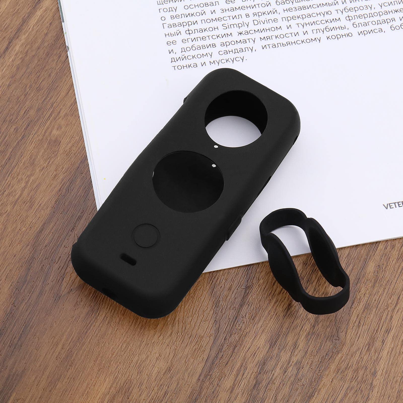 Create idea Set with 2Pcs Body Cover Protector Lens Cap Protector Replacement Compatible with Insta 360 ONE X2 Camera Silicone Camera Case Black - Image 7