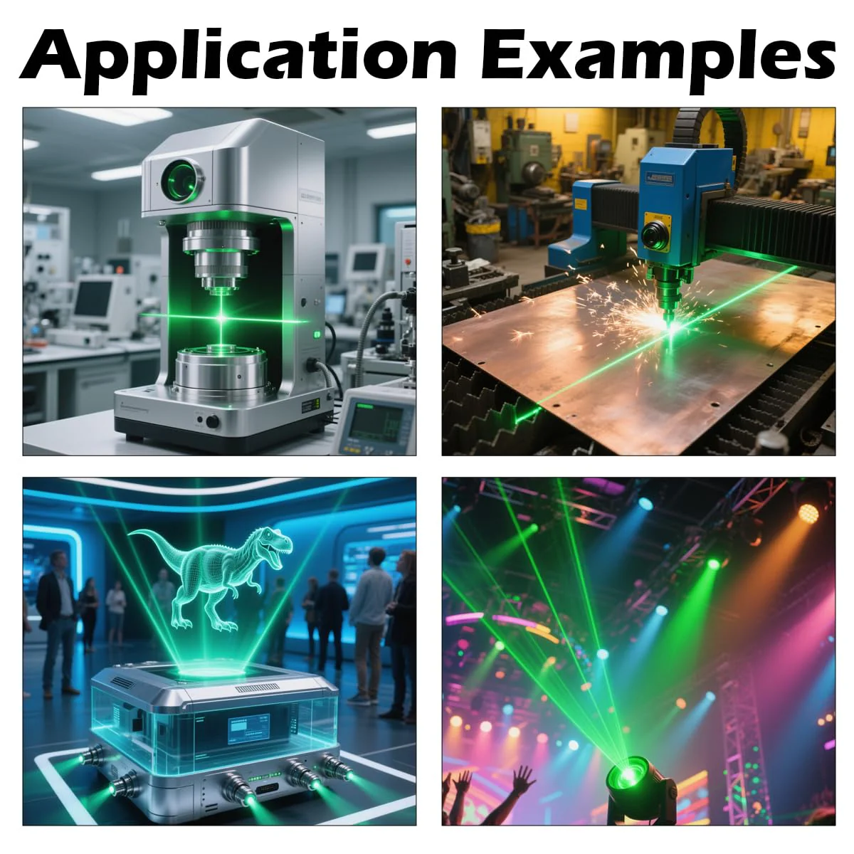 CTRICALVER Laser Module (Light Source Shape: Green Cross) Adjustable Focal Point Kit, 3-5V Industrial Laser Module Diode 2.1mm DC Plug 520nm + Power Supply Kit - Image 5