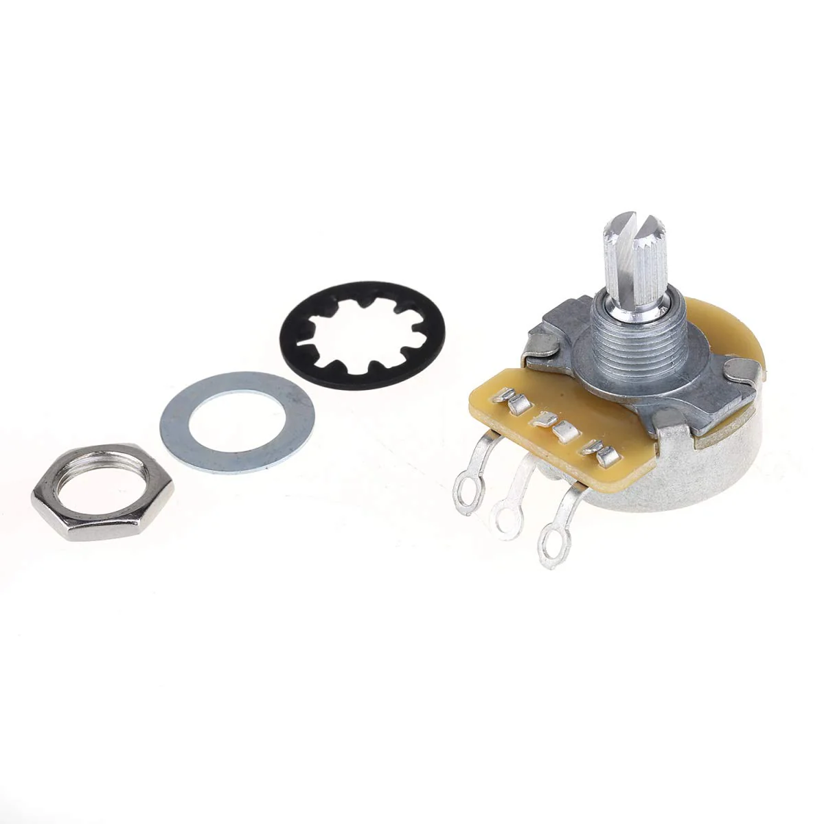 CTS 450 Series A/B250K Guitar Pots Split Shaft Fine 24-Splines Audio/Linear Taper Potentiometers for Electric Guitar/Bass, 10% Tolerance (2 Audio, 2 Linear) 250K Set - Image 5