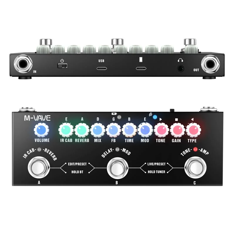 CUBE-BABY Guitar Multi-Effects Pedal with 8 IR Cabinet Simulations, Rechargeable Battery, and Precision Tuner - Image 2