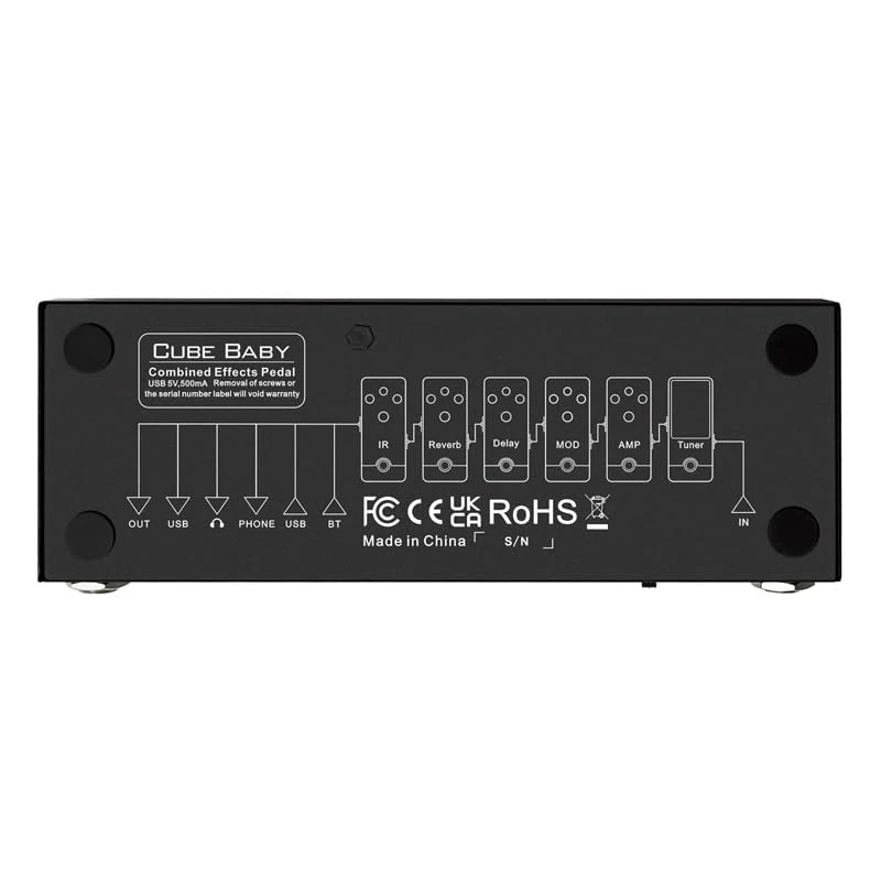 CUBE-BABY Guitar Multi-Effects Pedal with 8 IR Cabinet Simulations, Rechargeable Battery, and Precision Tuner - Image 4