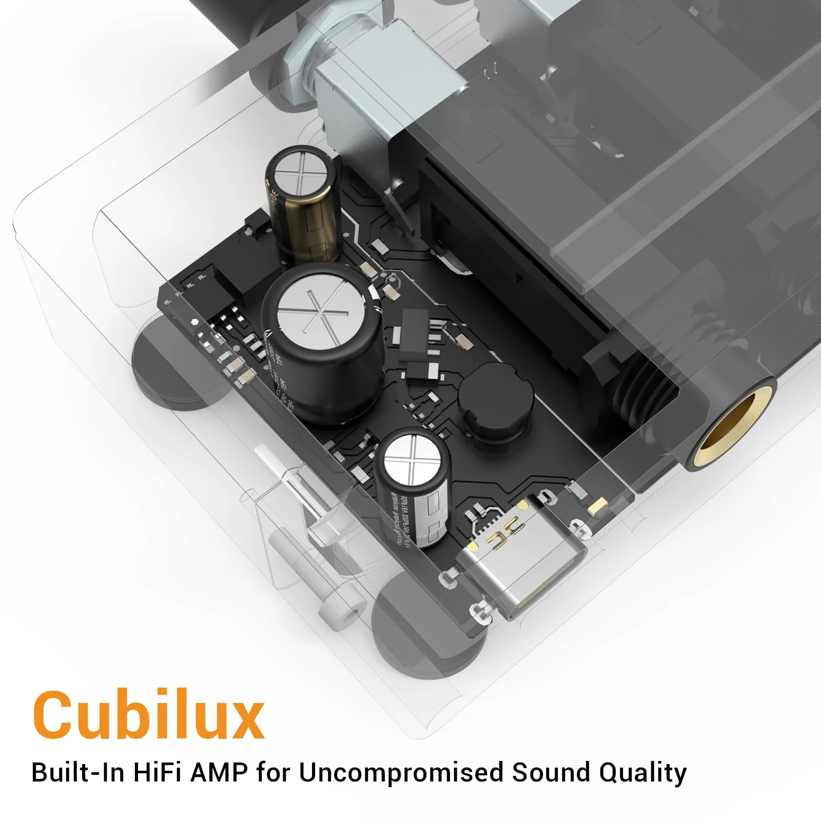 Cubilux AM-K4 6.35mm Stereo Audio Mixer, Ultra-Low Noise 4-Channel 1/4 AUX Mixer, USB C Powered Quarter Inch Mixer with Volume Control - Image 3