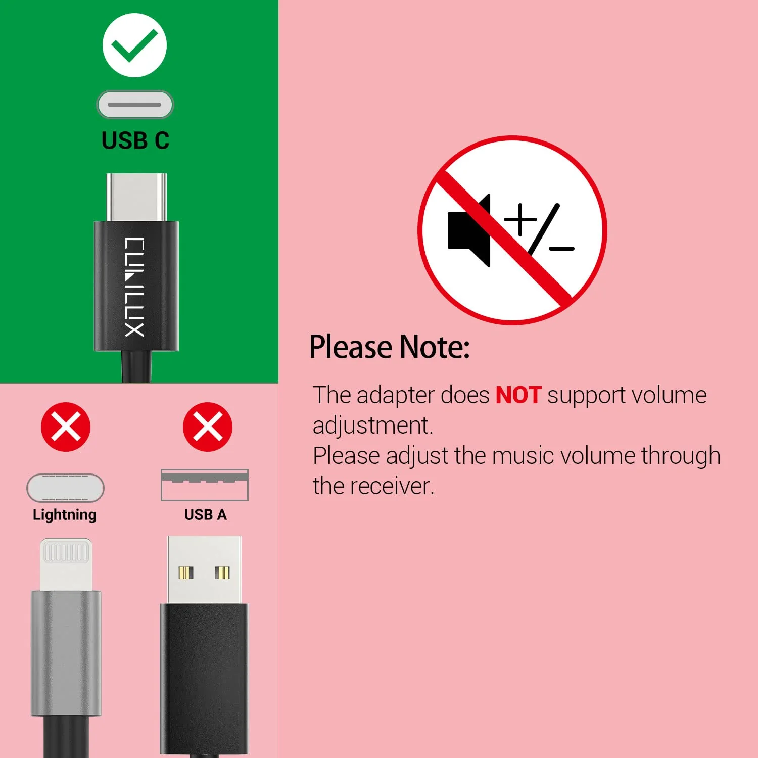 Cubilux USB C to Dual SPDIF Adapter [192KHz/24bit DAC] for iPad 10 iPad Pro/Air 5 4/Mini 6 MacBook Mac iMac Samsung S24/S23/S22/S21/S20 Pixel 8/7/6 Pro Type C to Double TOSLINK Optical Audio Splitter - Image 2