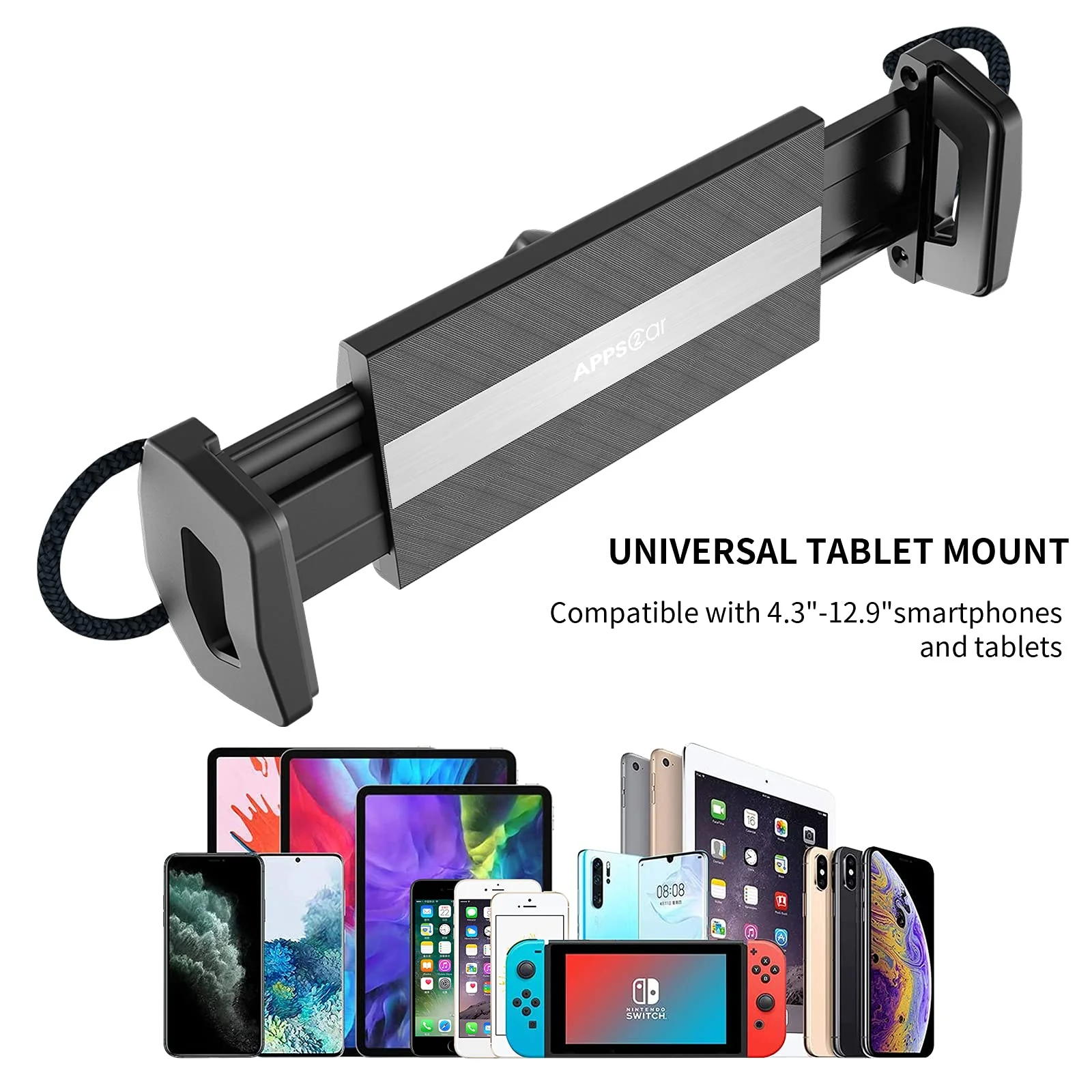 Cup Holder Tablet Mount, APPS2Car Universal Tablet Cup Holder Mount Adjustable Cup Tablet Mount Cradle for Car/Truck Compatible with 4.7-12.9 inch Tablets, iPad Mini/Air/Pro, iPhone, All Smartphones - Image 4