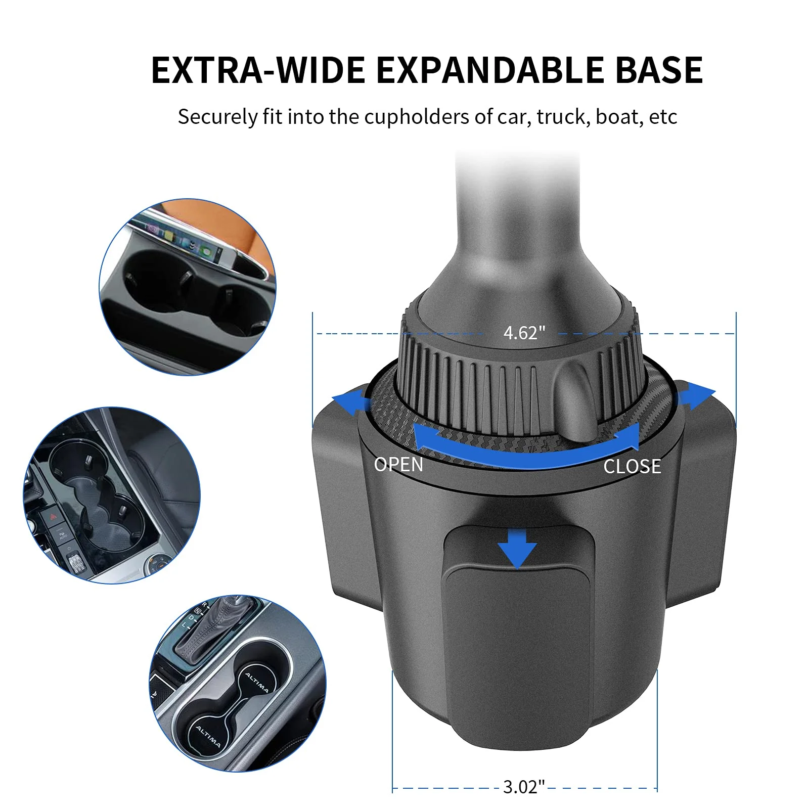 Cup Holder Tablet Mount, APPS2Car Universal Tablet Cup Holder Mount Adjustable Cup Tablet Mount Cradle for Car/Truck Compatible with 4.7-12.9 inch Tablets, iPad Mini/Air/Pro, iPhone, All Smartphones - Image 5