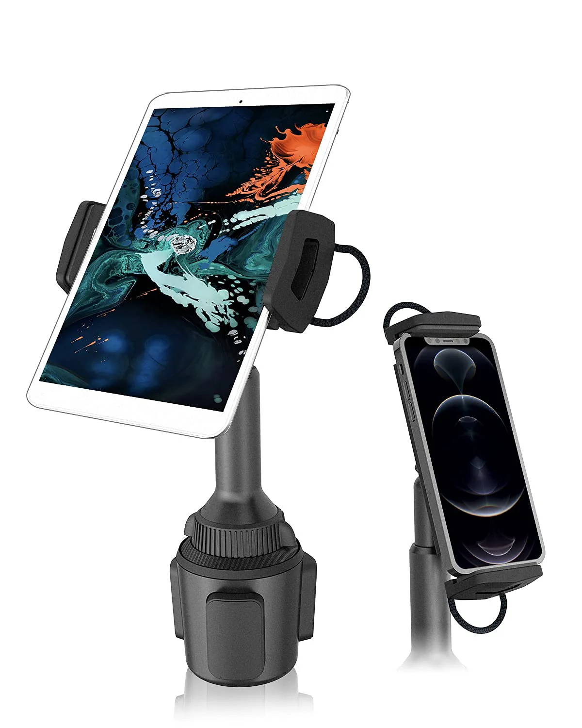 Cup Holder Tablet Mount, APPS2Car Universal Tablet Cup Holder Mount Adjustable Cup Tablet Mount Cradle for Car/Truck Compatible with 4.7-12.9 inch Tablets, iPad Mini/Air/Pro, iPhone, All Smartphones - Image 8