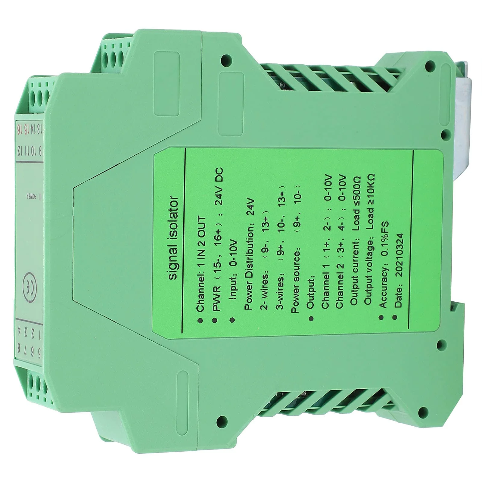 Current Signal Conditioner, 0-10V to 0-10V Highly Reliable Signal Isolator for 2- or 3-Wire Transmitter - Image 4