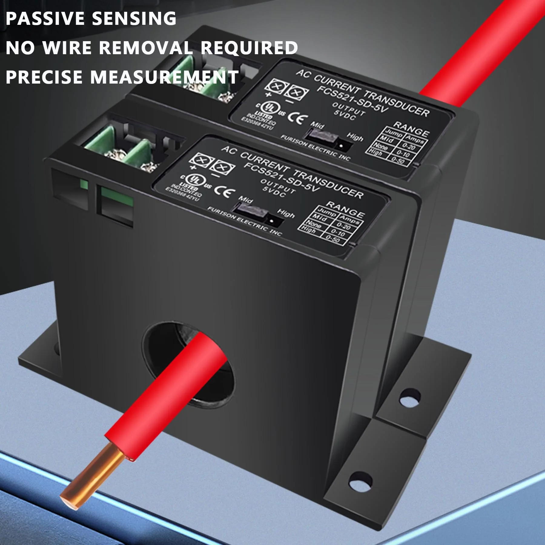 Current Transmitter, FCS2151-SD-420E Current Transducer Transmitter Transformer Sensor AC Current Converter 0-200A - Image 3