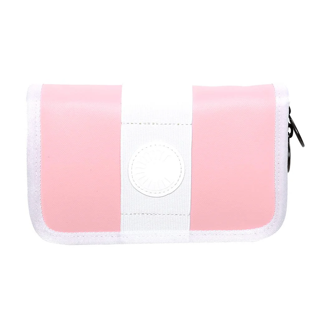 Curtis Mega Trumpet Mouthpiece Pouch - Coated Nylon with Zipper, 7 Piece (Pink)