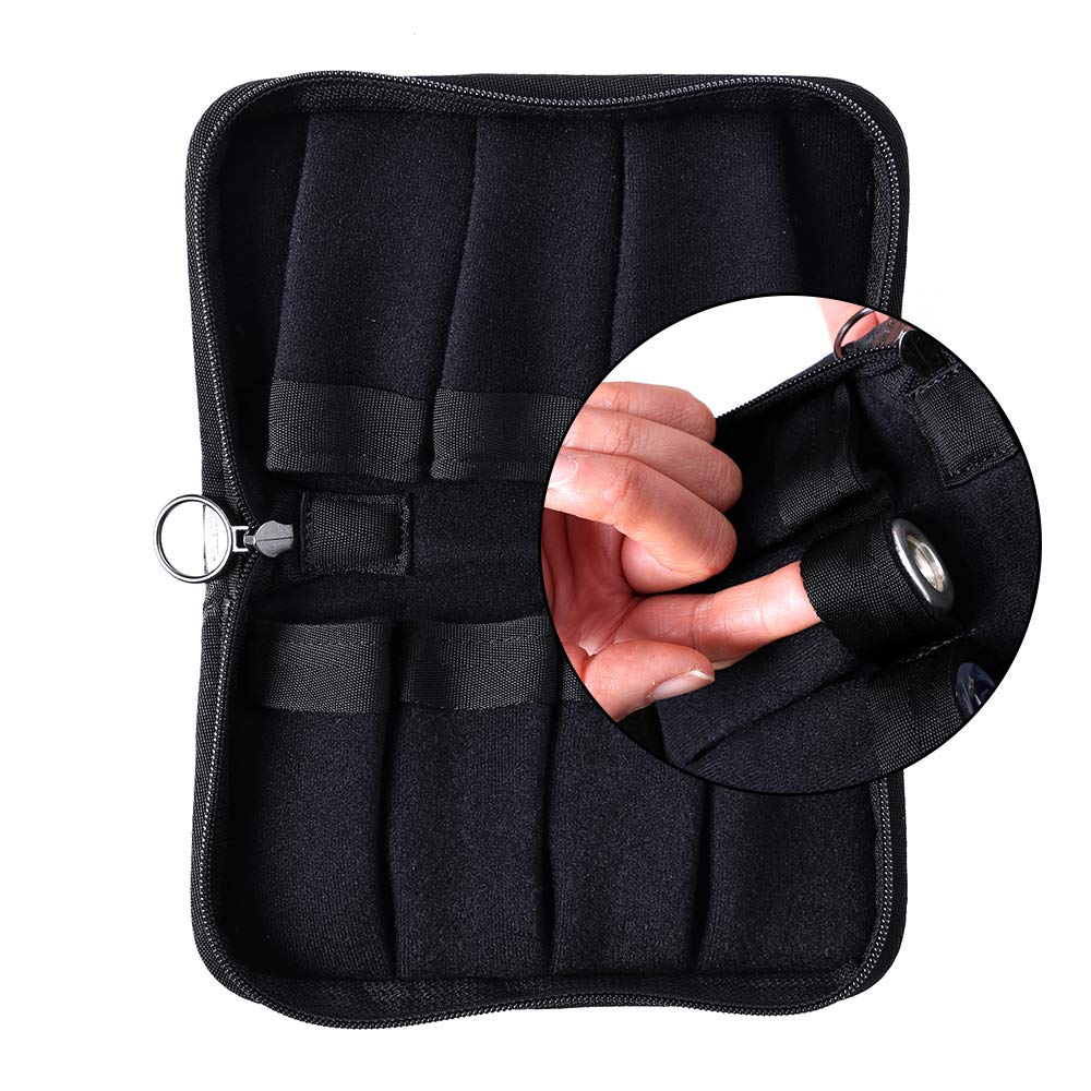 Curtis Mega Trumpet Mouthpiece Pouch - Coated Nylon with Zipper, 7 Piece (Pink) - Image 4