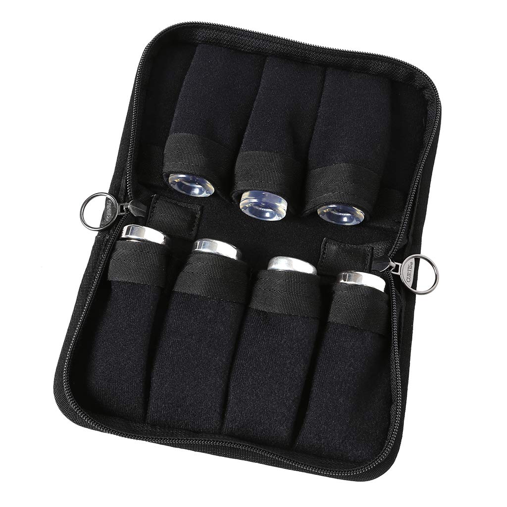 Curtis Mega Trumpet Mouthpiece Pouch - Coated Nylon with Zipper, 7 Piece (Pink) - Image 5