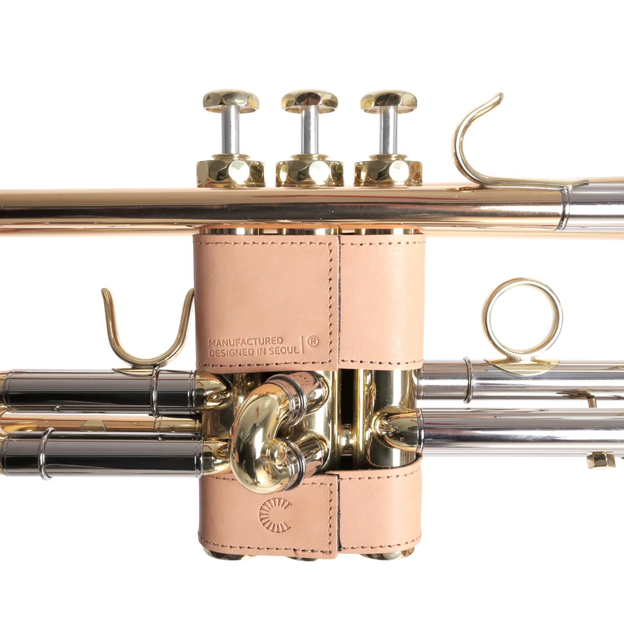 Curtis Trumpet Valve Guard HGT5 Natural Beige - Genuine Leather, Slim design (Natural Beige) - Image 2