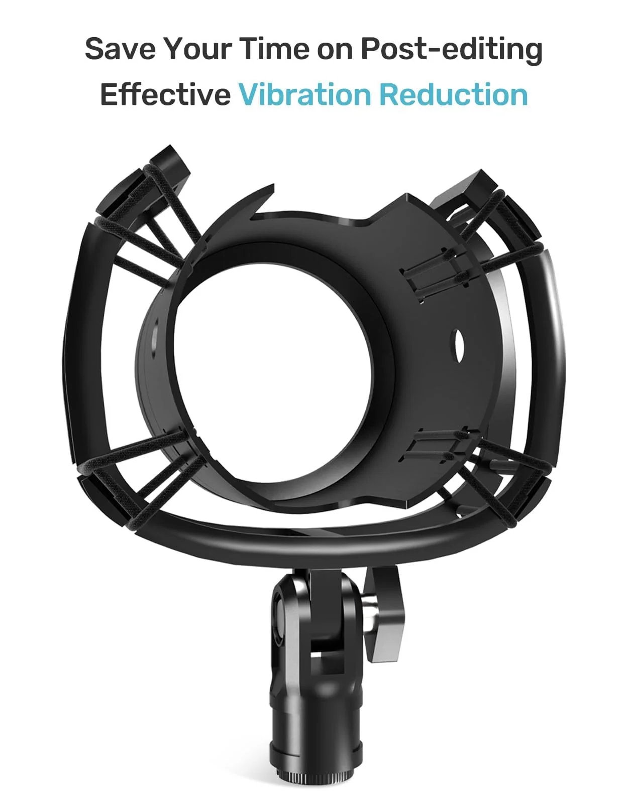 Custom Built for Blue Yeti Shock Mount with Pop Filter, 2025 Upgrade Anti-Vibration Suspension Elastic Shock Mount Holder Clip Mics Stand with Screw Adapter Compatible with Yeti Microphone Blue Yeti Shock Mount with Windscreen - Image 3