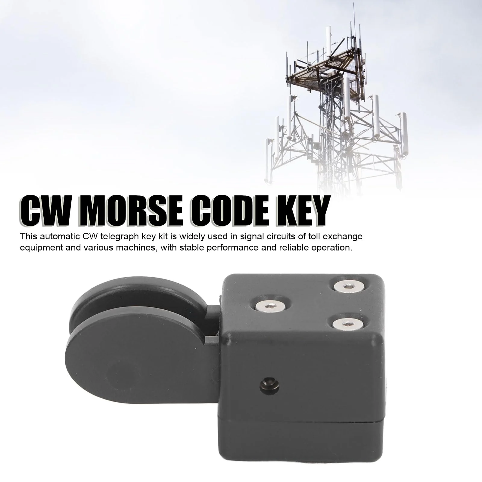 CW Morse Code Keys, CW Key Automatic Morse, Radio HAM Send Telegram Double Paddle Morse Code Key for Radio Experiment 3.5 Dual Channel Output Morse Code Keyer Radio - Image 2