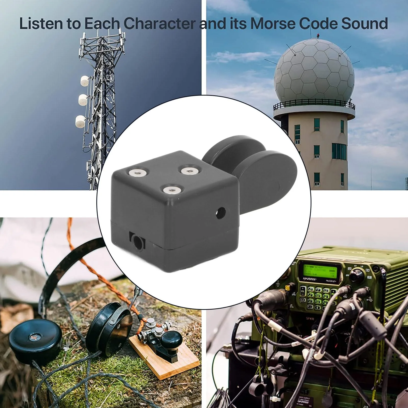 CW Morse Code Keys, CW Key Automatic Morse, Radio HAM Send Telegram Double Paddle Morse Code Key for Radio Experiment 3.5 Dual Channel Output Morse Code Keyer Radio - Image 4