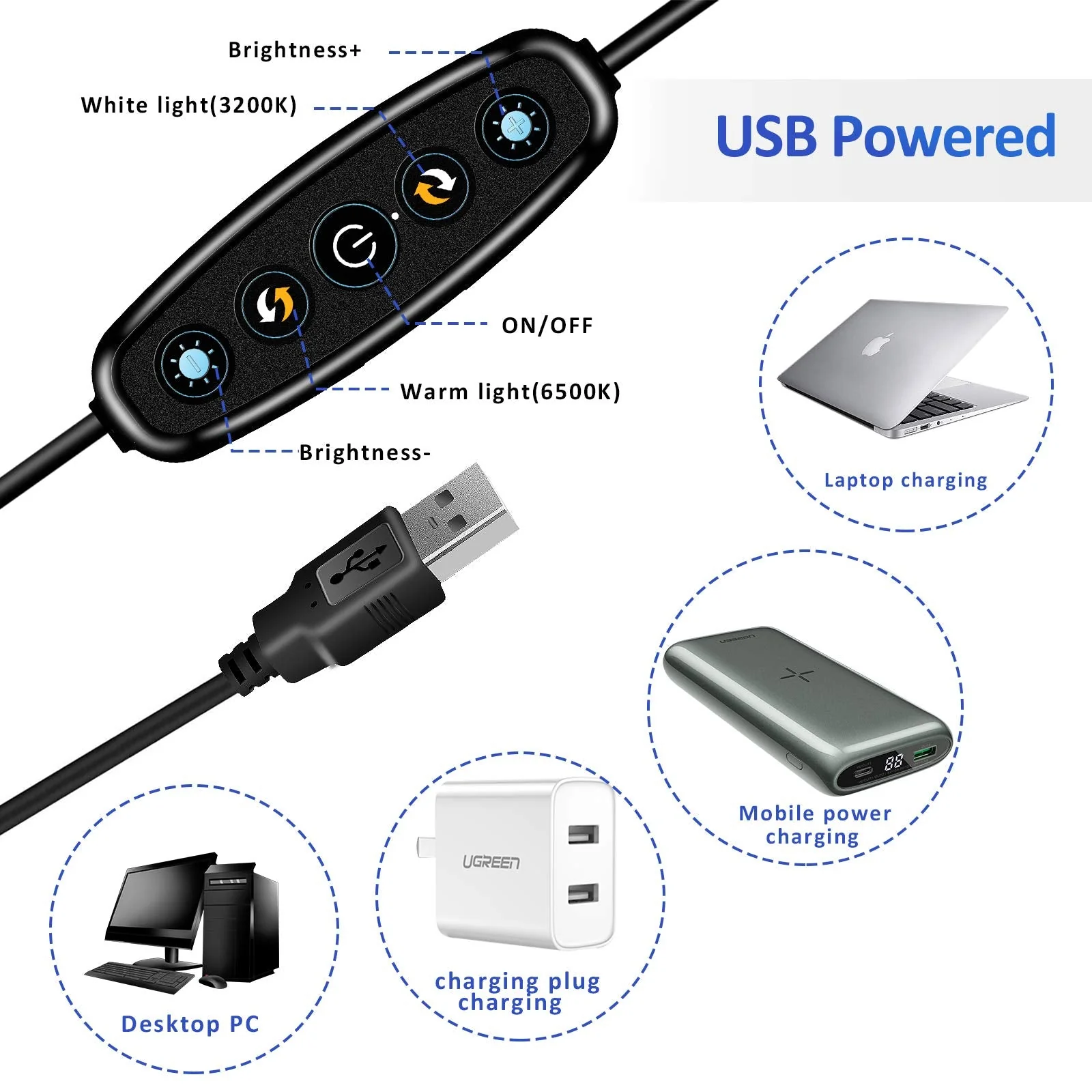 Cyezcor Video Conference Lighting Kit, Light for Monitor Clip On,for Remote Working, Distance Learning,Zoom Call Lighting, Self Broadcasting and Live Streaming, Computer Laptop Video Conferencing - Image 6