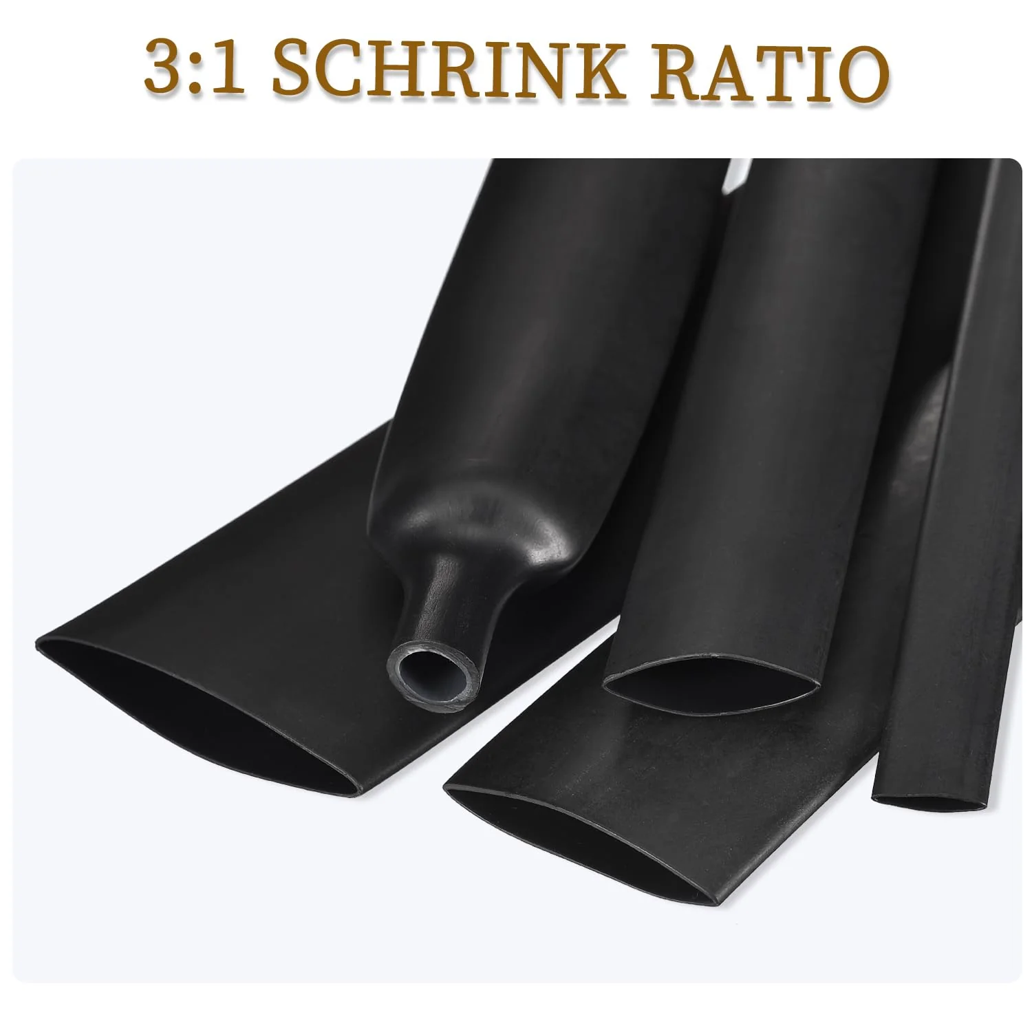 CYIWPH Double Wall Black Heat Shrink Tube 3.8 m 12.7 mm (Diameter) 3:1, Each 15.2 cm Long, 25 Pieces Marine Grade Heat Shrink Tubing with Adhesive Lined, Waterproof, UL Certificate 12.7mm 15.2 cm lengths x 25 pieces - Image 2